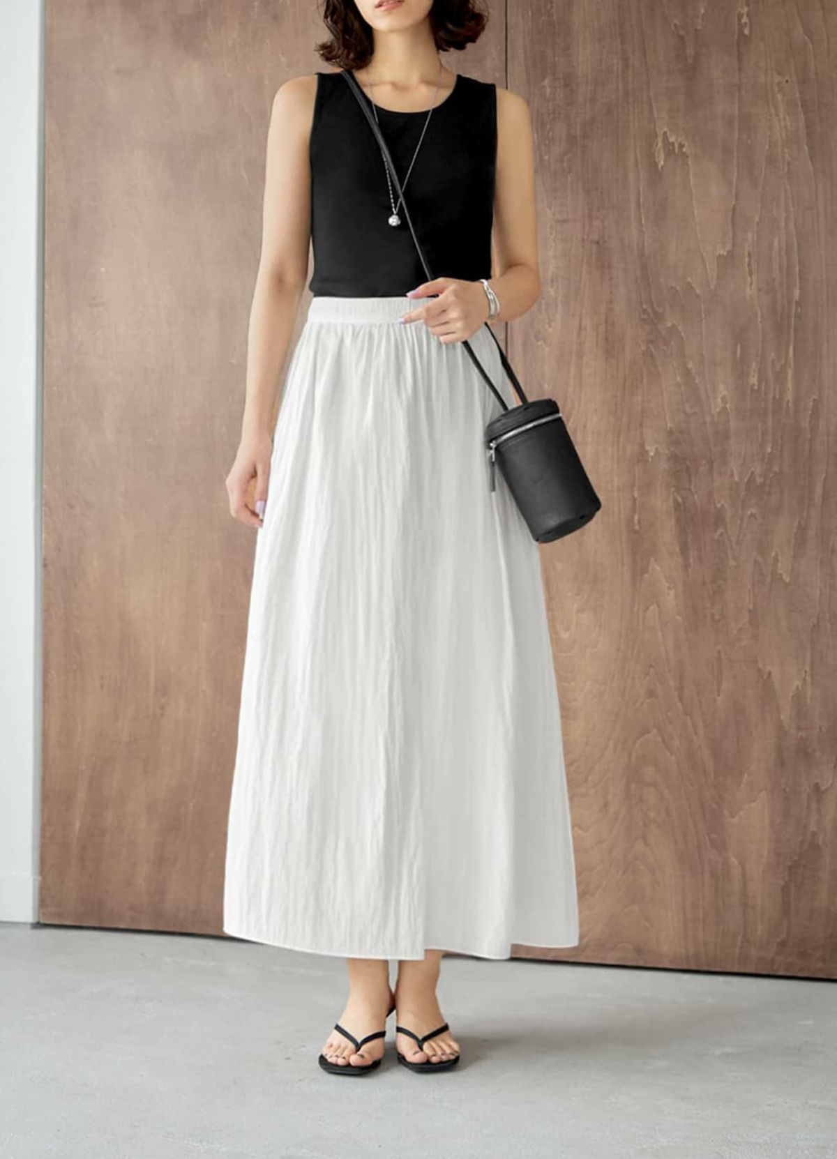 ニュアンス質感ギャザースカート