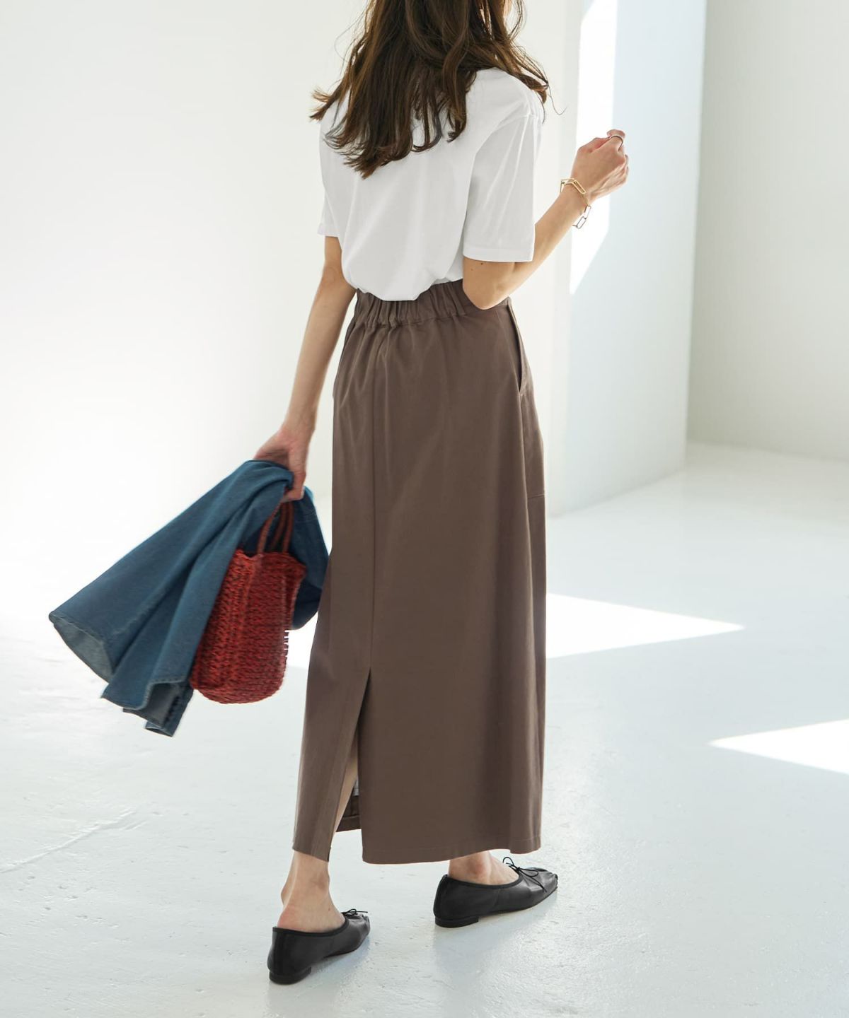 着用イメージ 165cm 着用サイズ 02 セピアブラウン