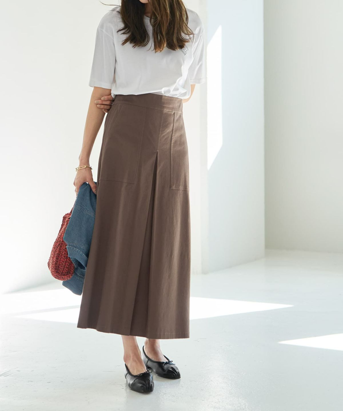 着用イメージ 165cm 着用サイズ 02 セピアブラウン