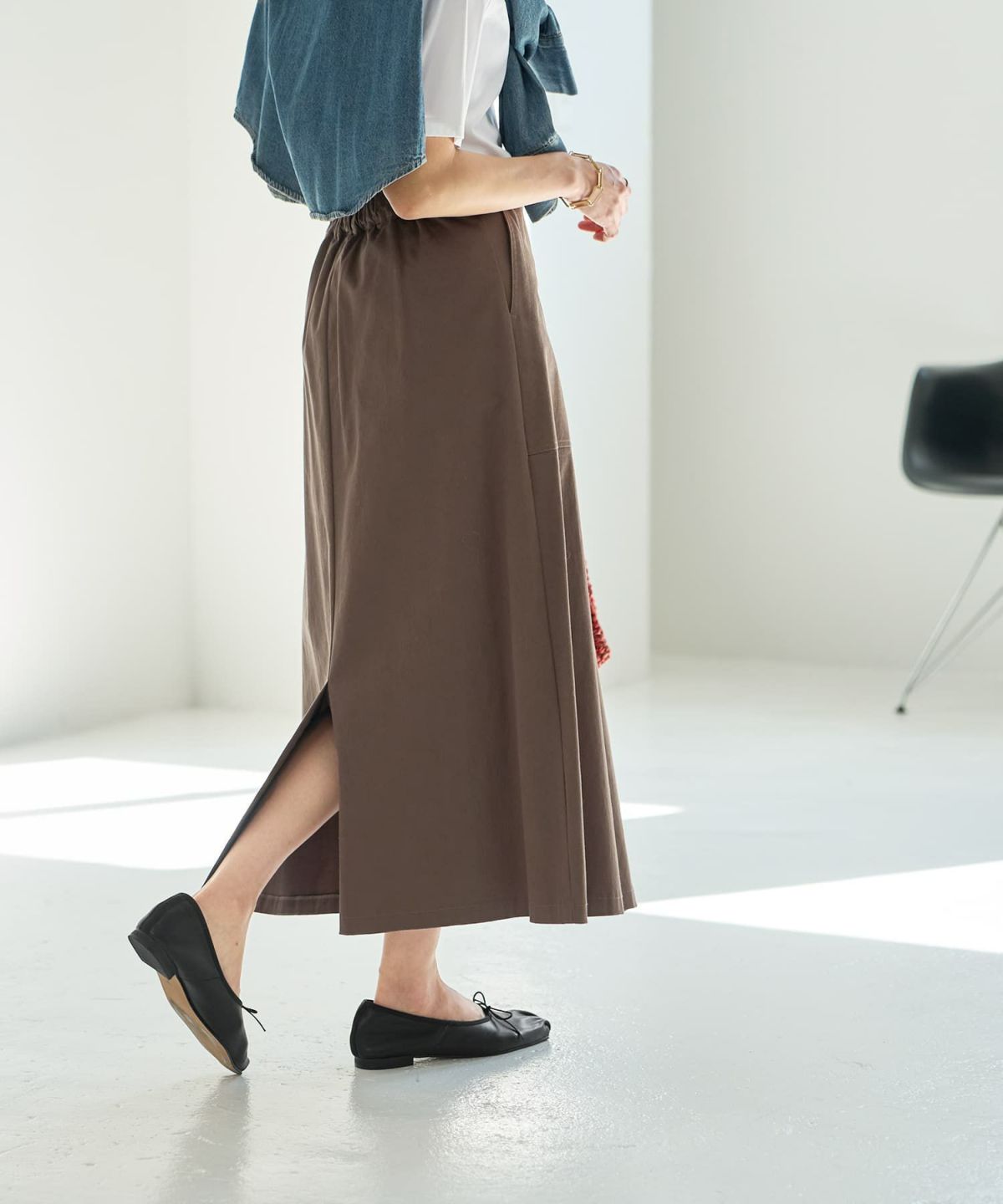 着用イメージ 165cm 着用サイズ 02 セピアブラウン