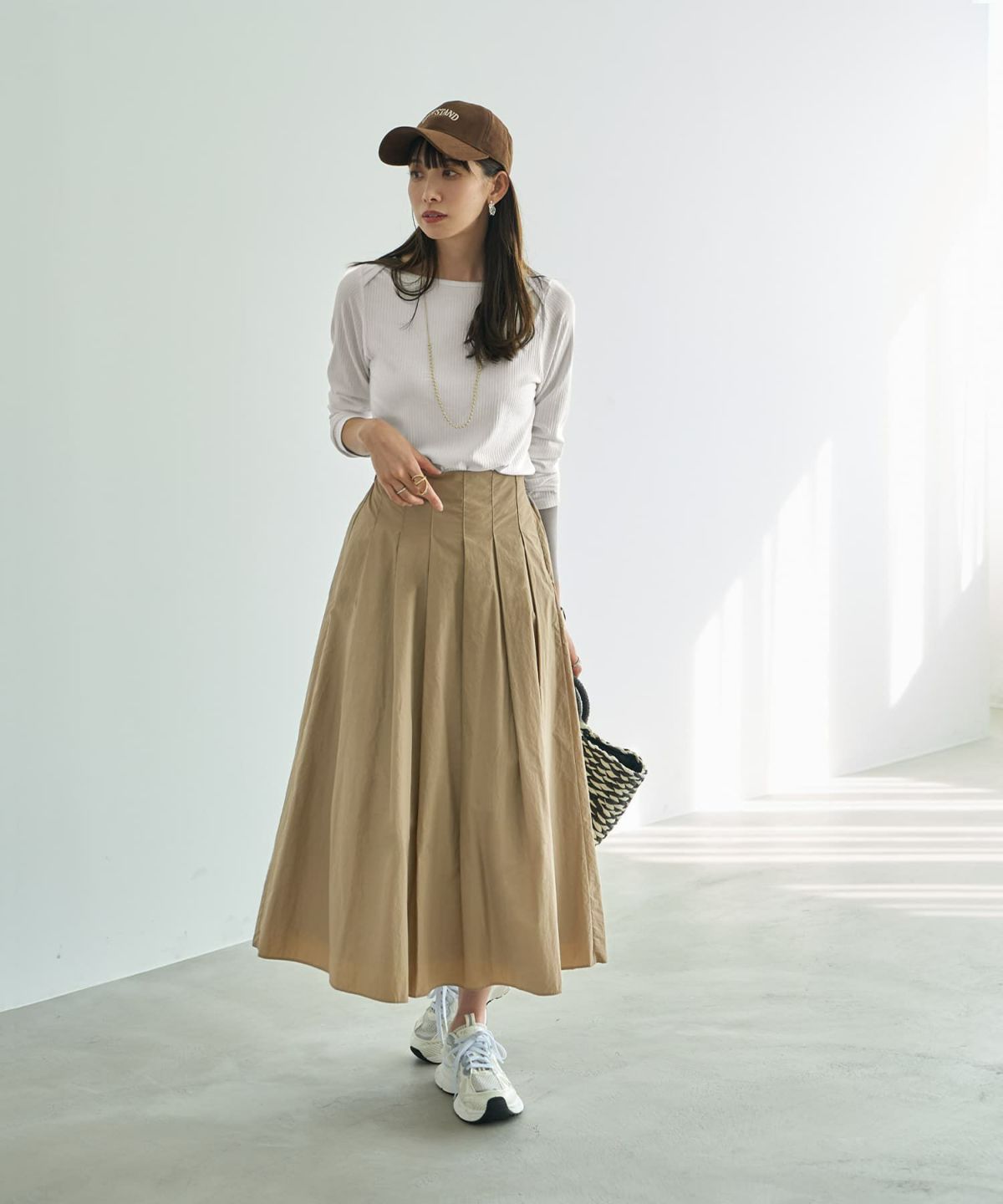 着用イメージ 165cm ベージュ