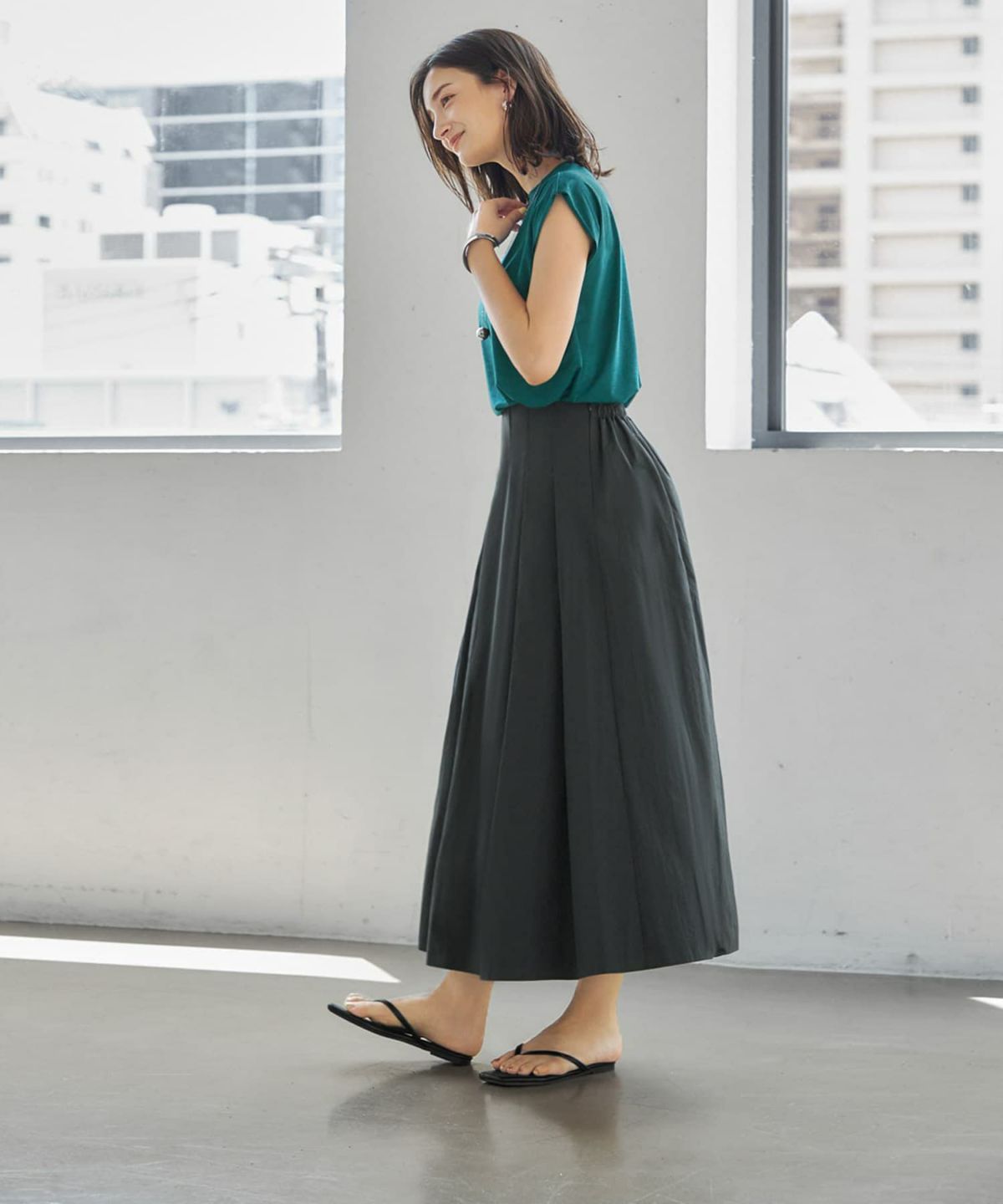 着用イメージ 165cm チャコールグレー