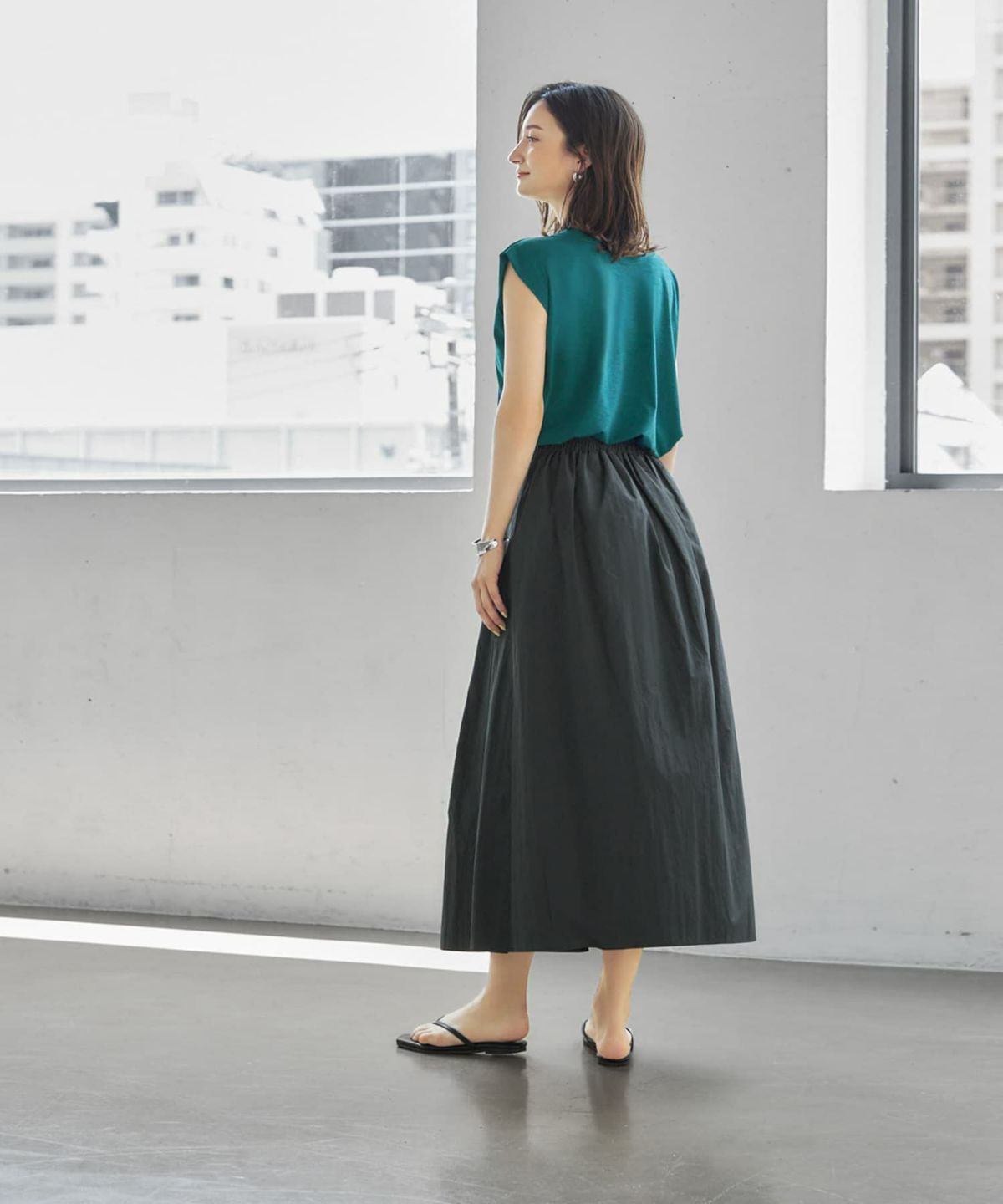 着用イメージ 165cm チャコールグレー