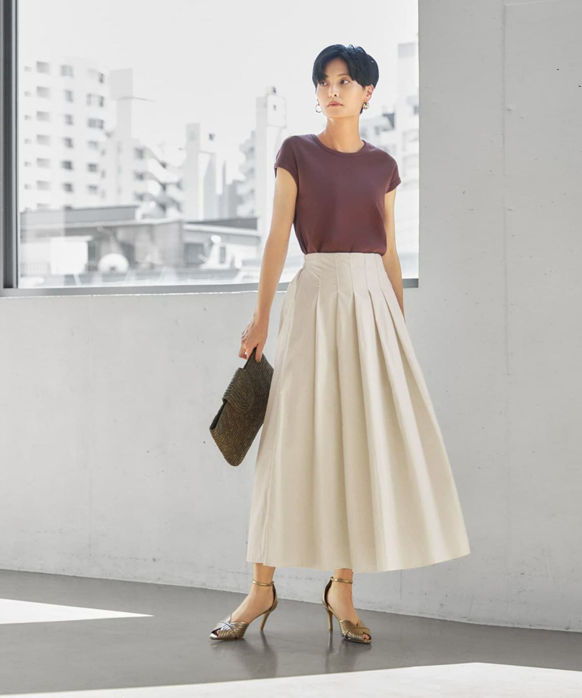 着用イメージ 165cm エクリュ