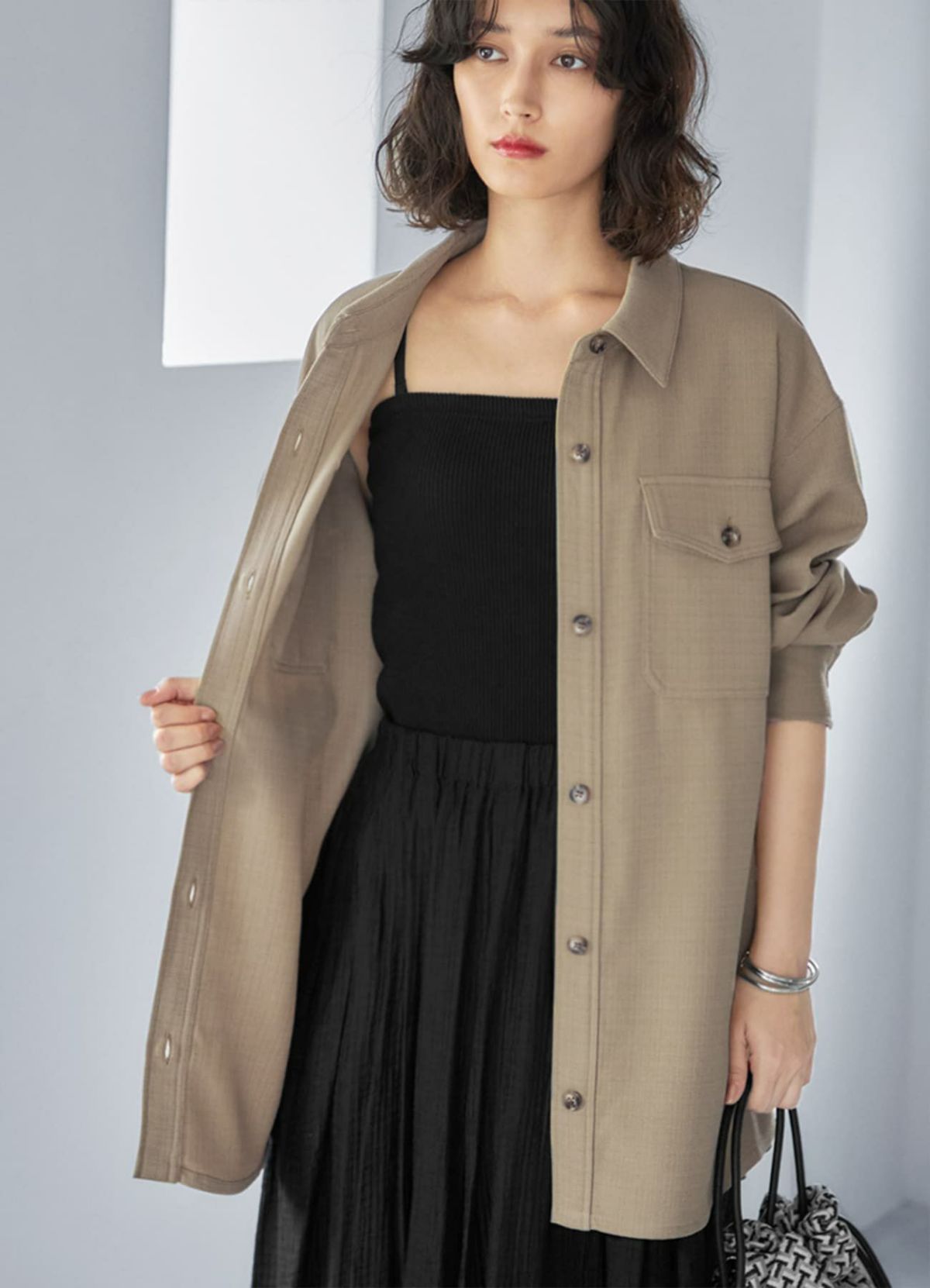 着用イメージ 167cm 着用サイズ S-M ブラック