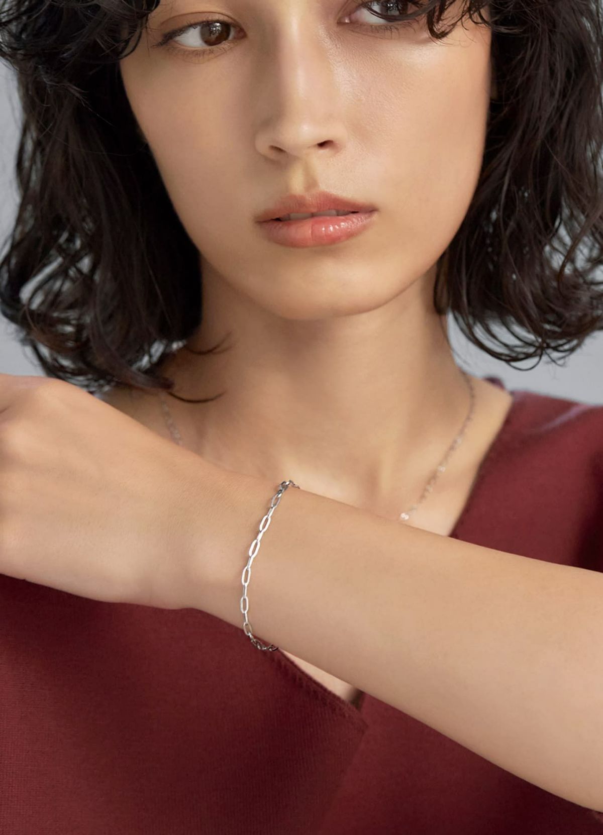 着用イメージ 167cm ホワイトゴールド