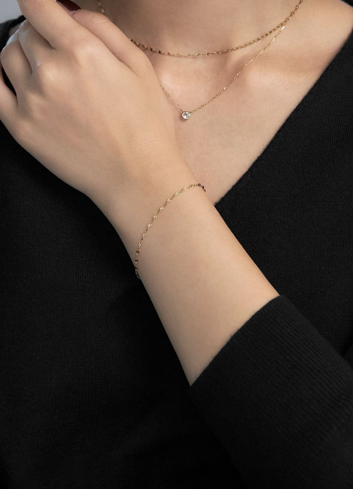 着用イメージ 167cm ゴールド