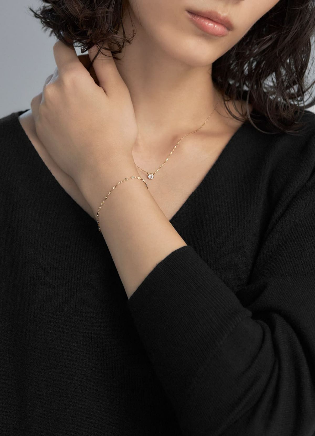 着用イメージ 167cm ゴールド