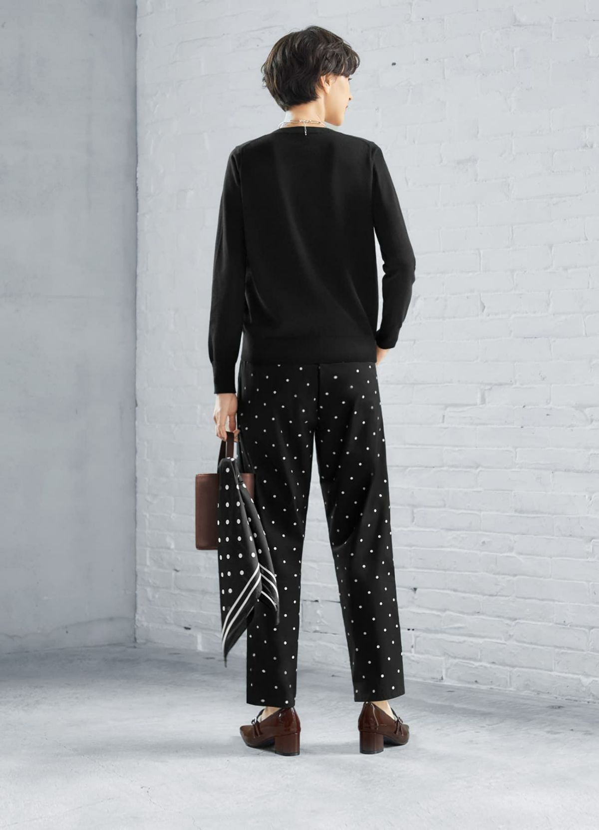 着用イメージ 168cm ダークブラウン