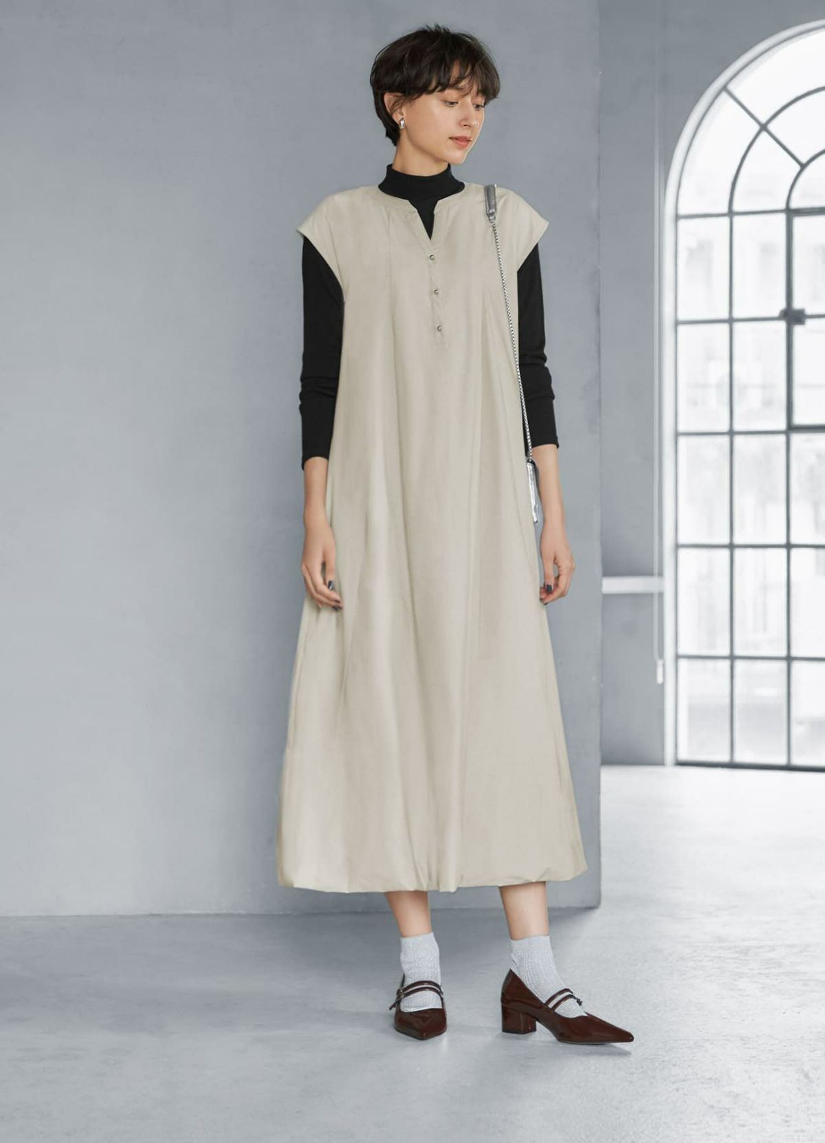 着用イメージ 168cm ダークブラウン