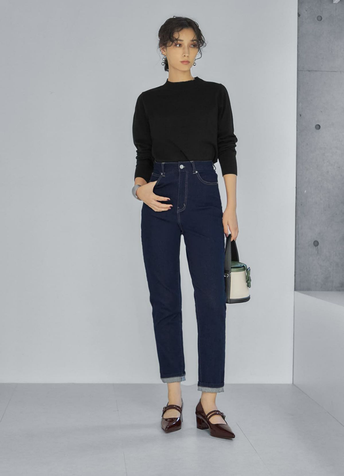 着用イメージ 167cm ダークブラウン