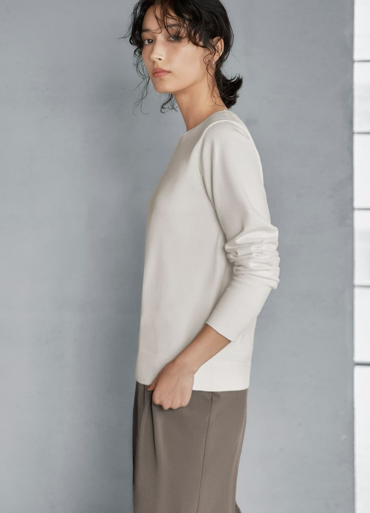 着用イメージ 167cm ホワイト