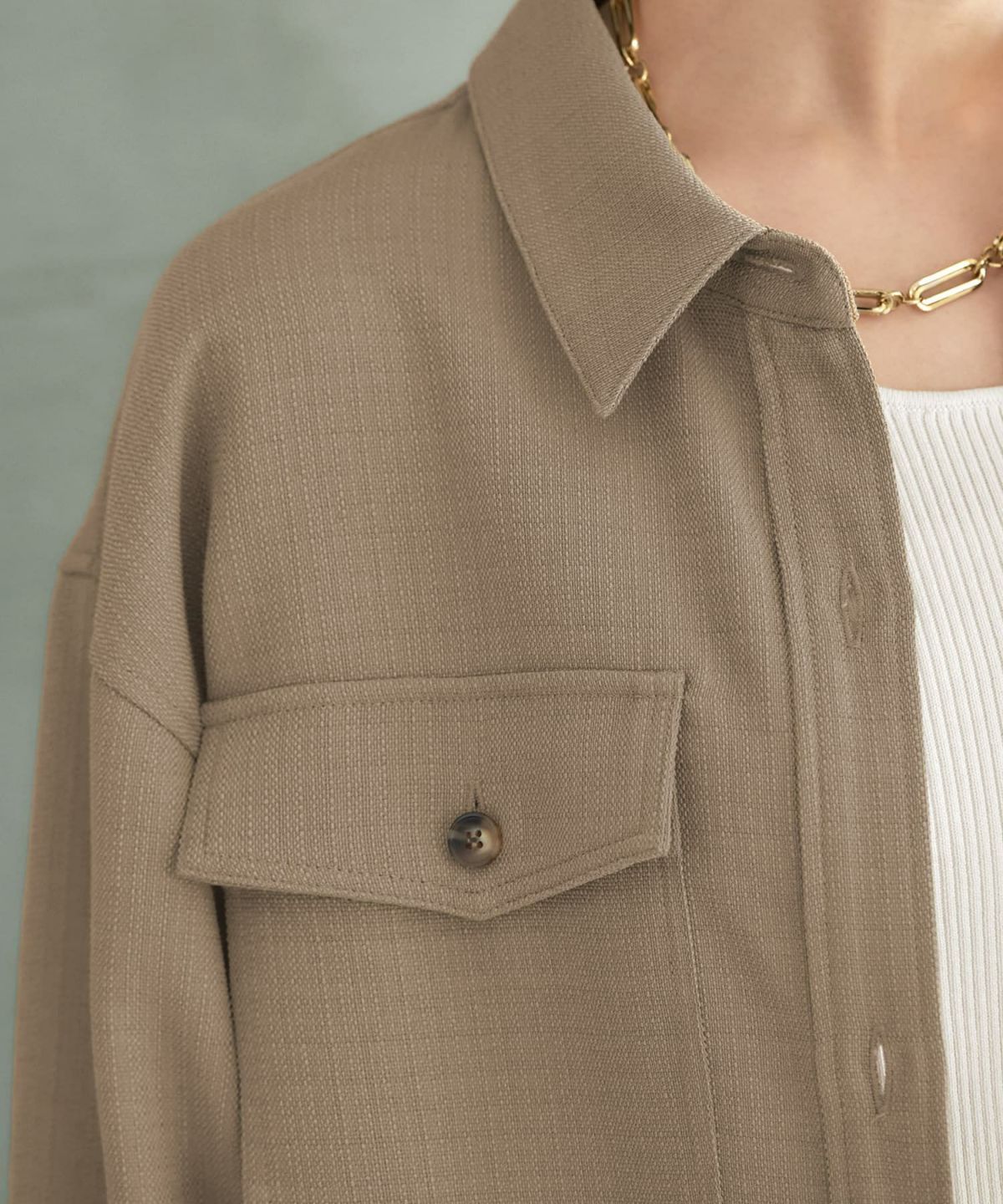 着用イメージ 168cm オリーブベージュ