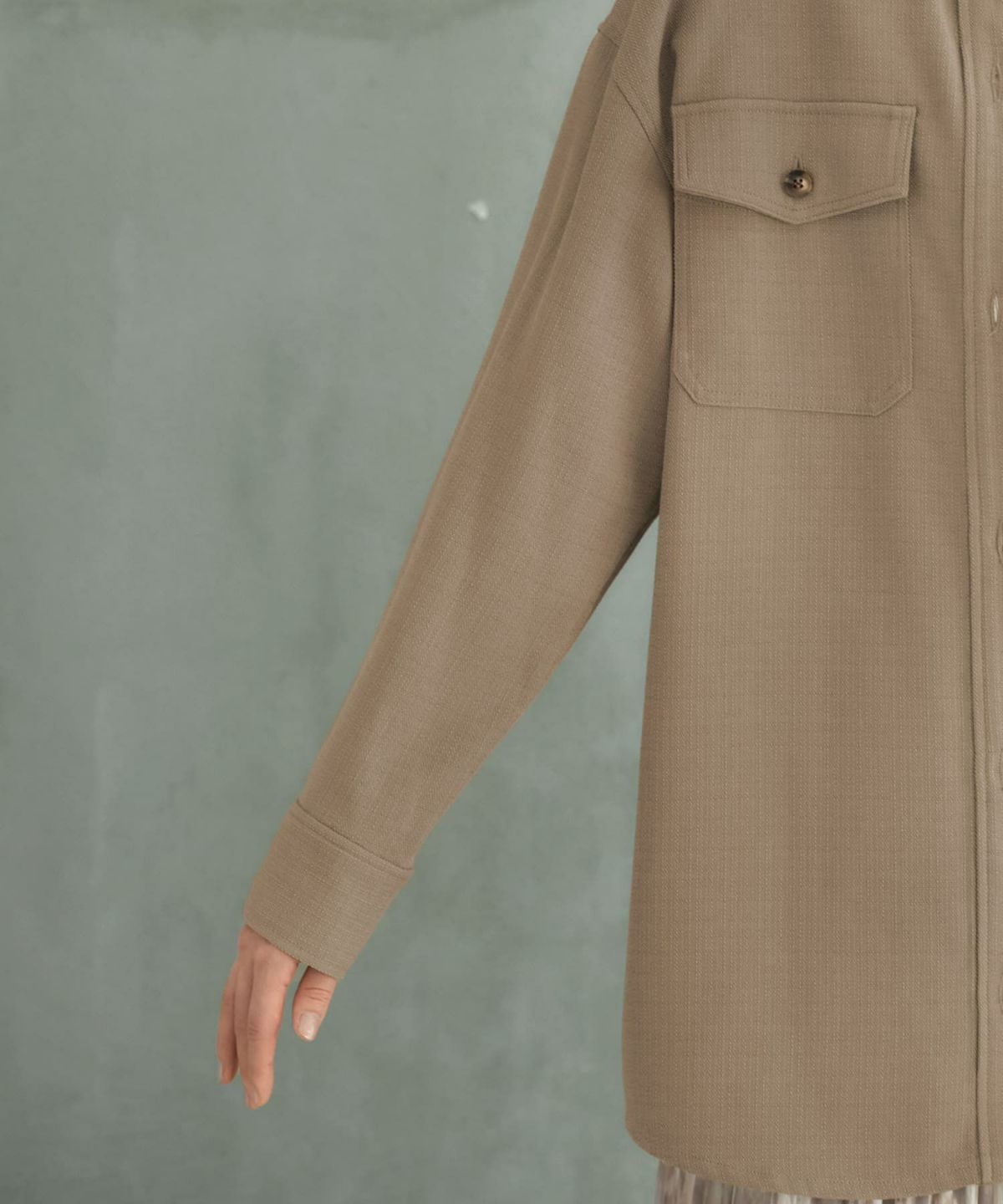 着用イメージ 168cm オリーブベージュ