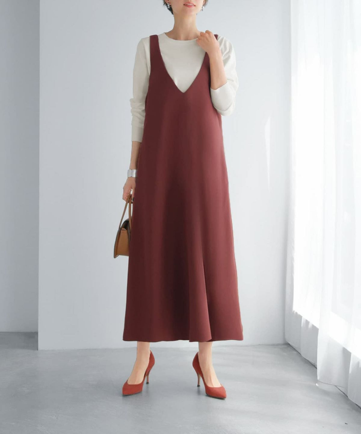 着用イメージ 168cm ルビーブラウン 02サイズ