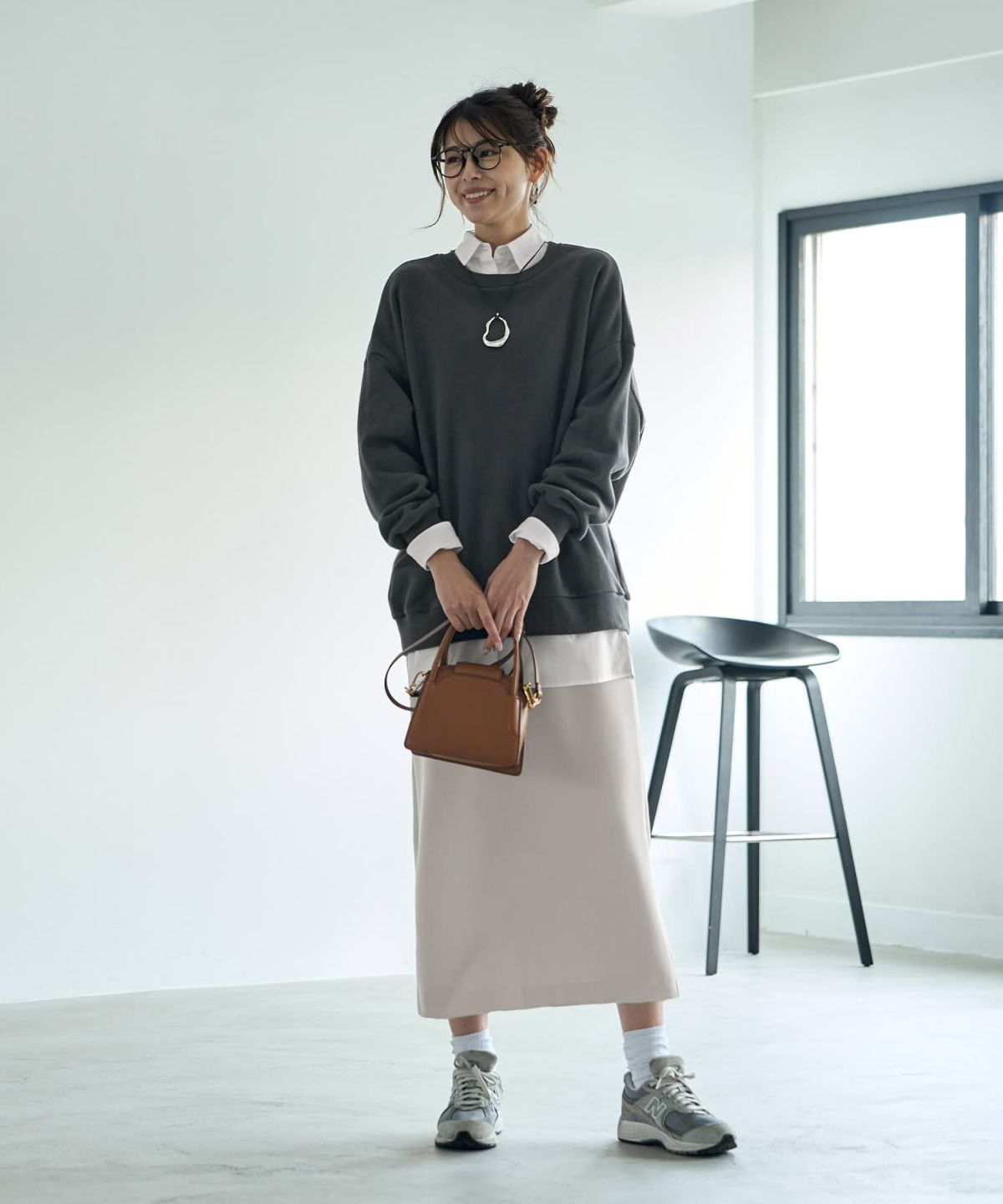 着用イメージ 168cm ホワイト