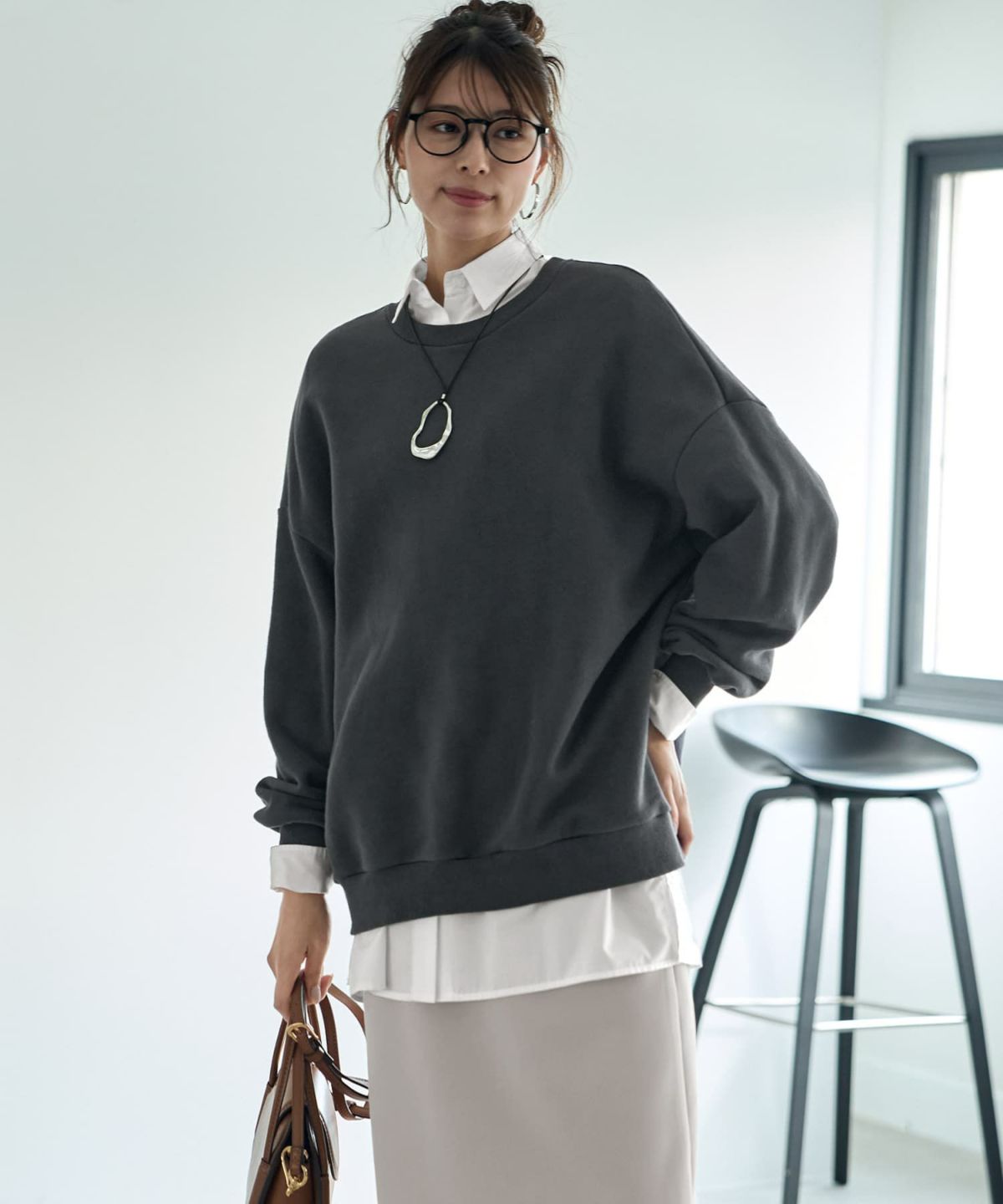 着用イメージ 168cm ホワイト