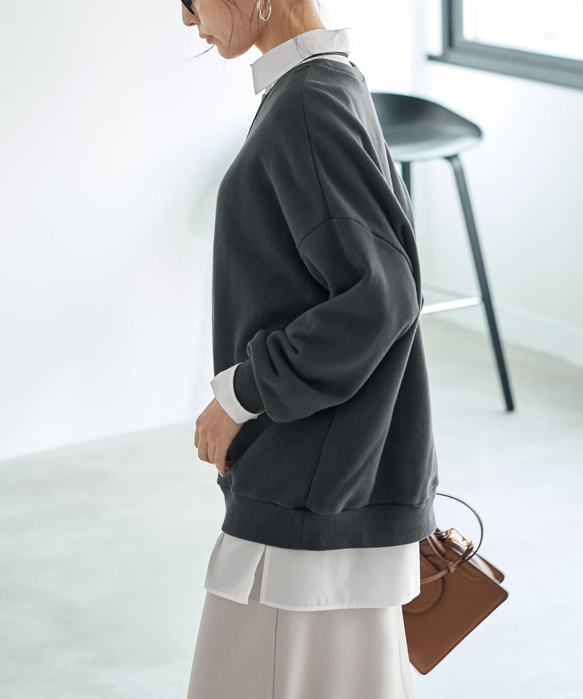 着用イメージ 168cm ホワイト