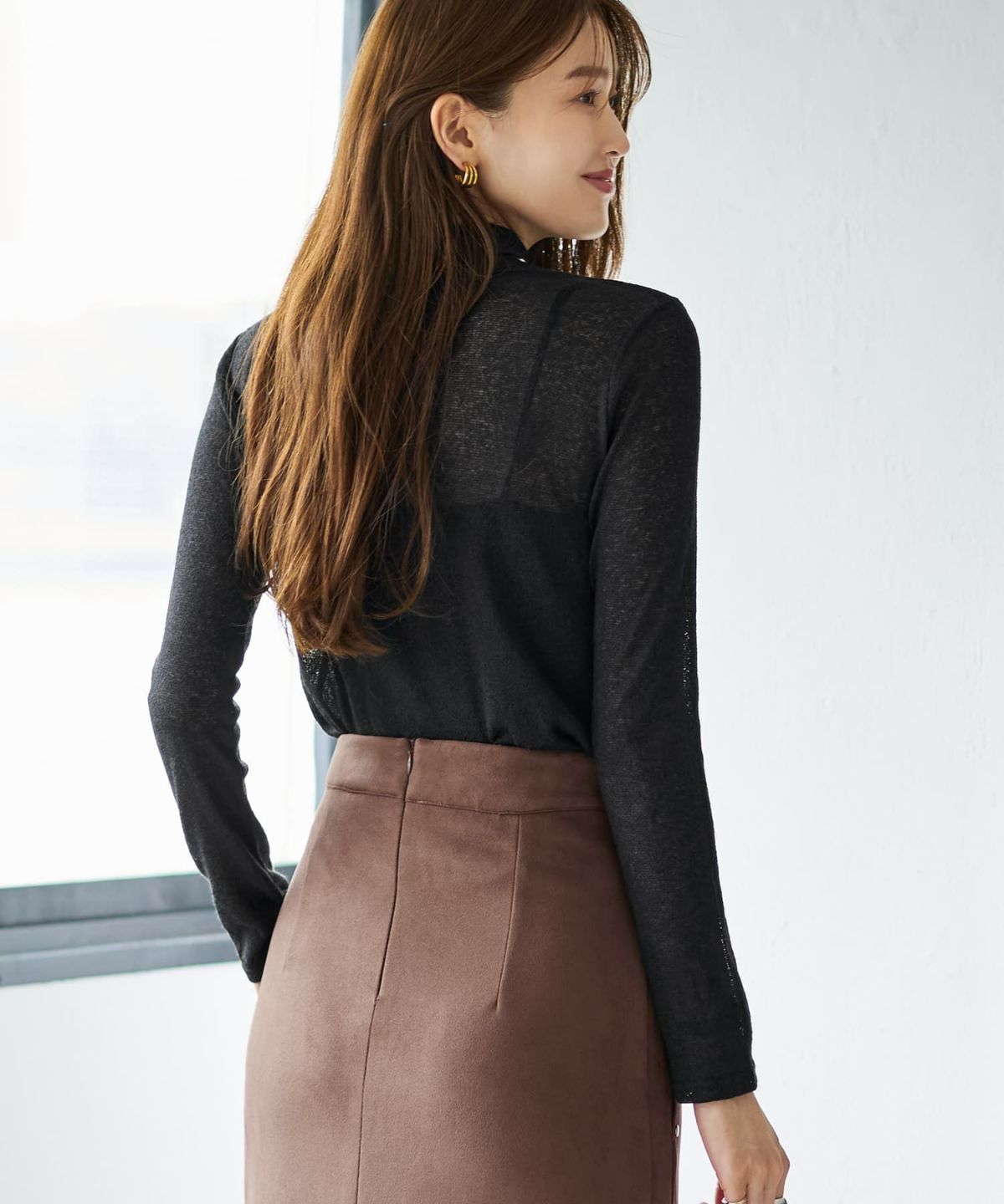 着用イメージ 166cm ブラック Sサイズ