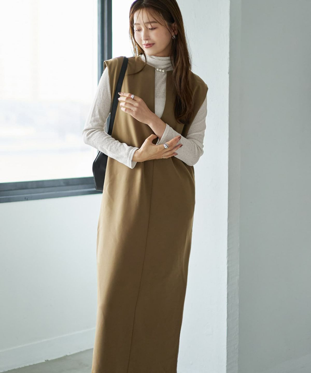 着用イメージ 166cm ホワイトミックス Sサイズ