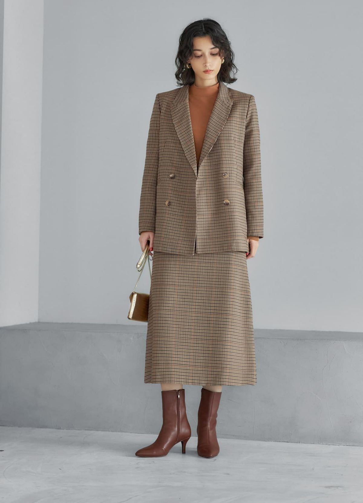 着用イメージ 165cm ライトブラウン