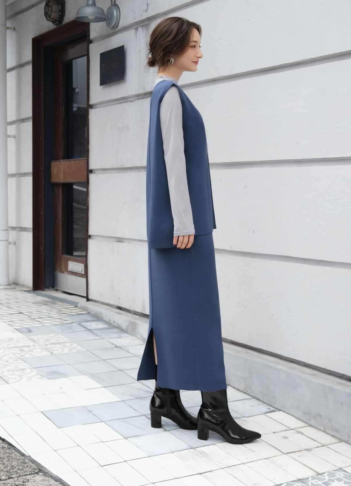 着用イメージ 165cm ライトグレー