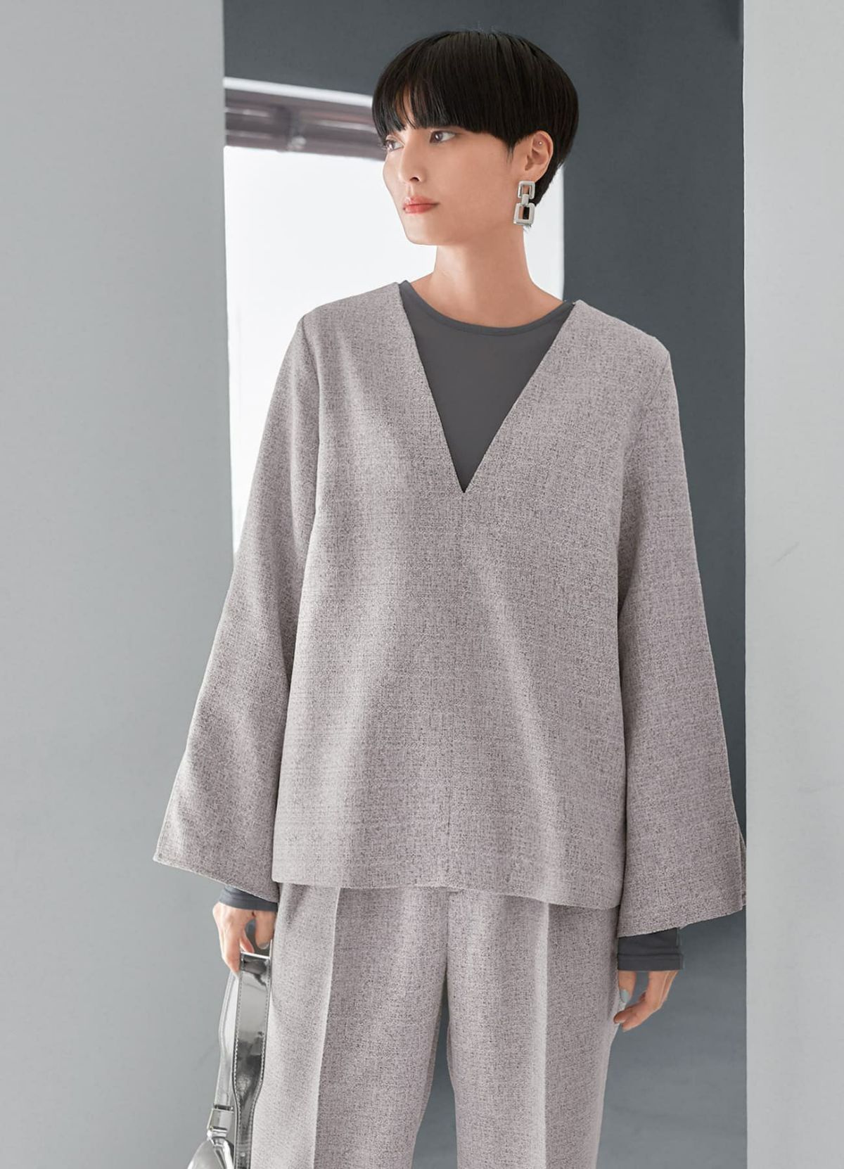 着用イメージ 165cm チャコール