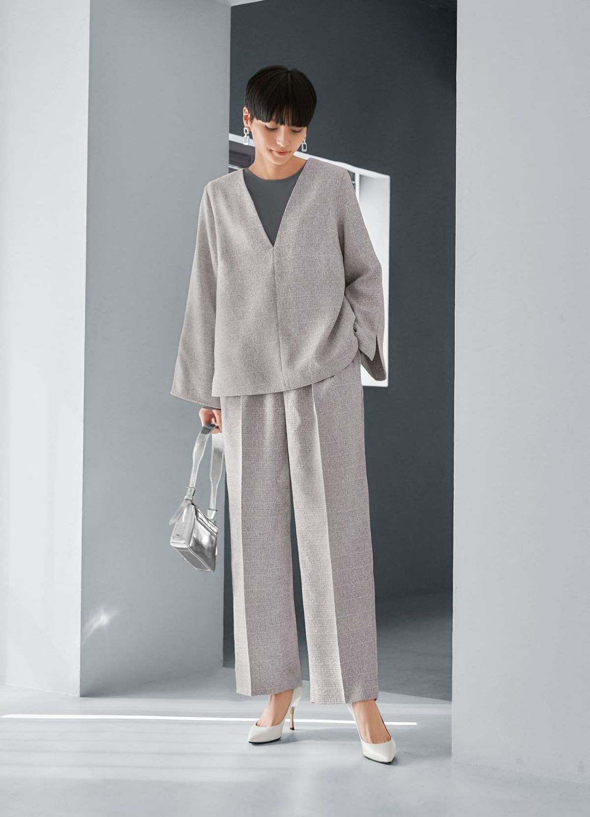 着用イメージ 165cm チャコール