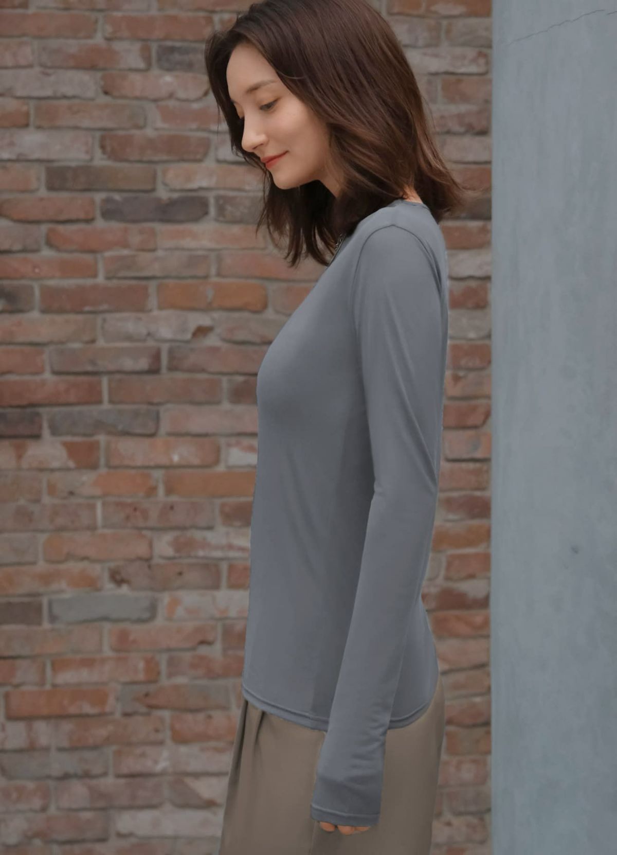 着用イメージ 165cm チャコール