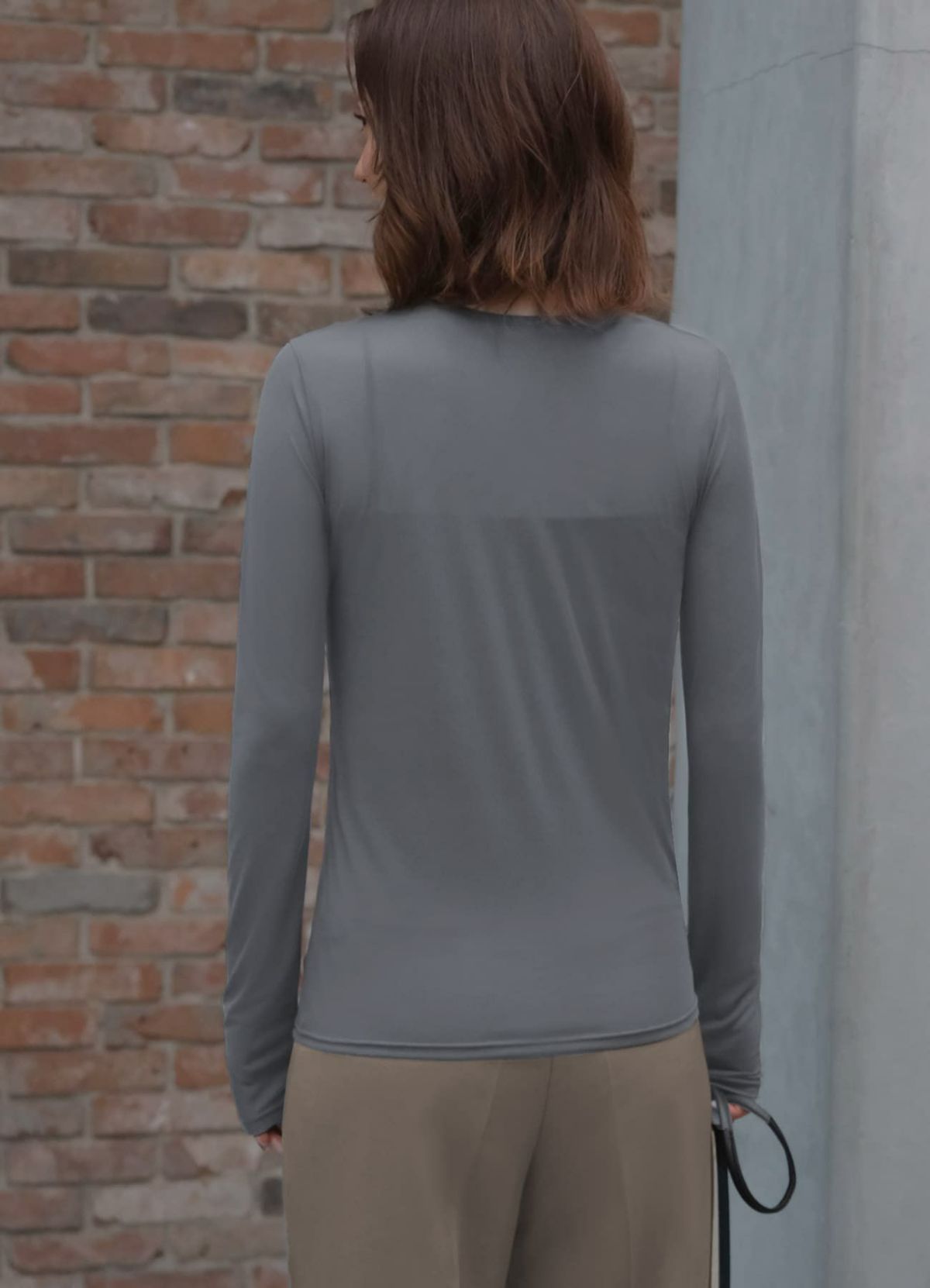 着用イメージ 165cm チャコール