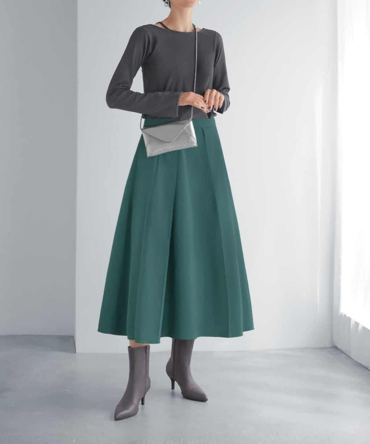 着用イメージ 168cm チャコール