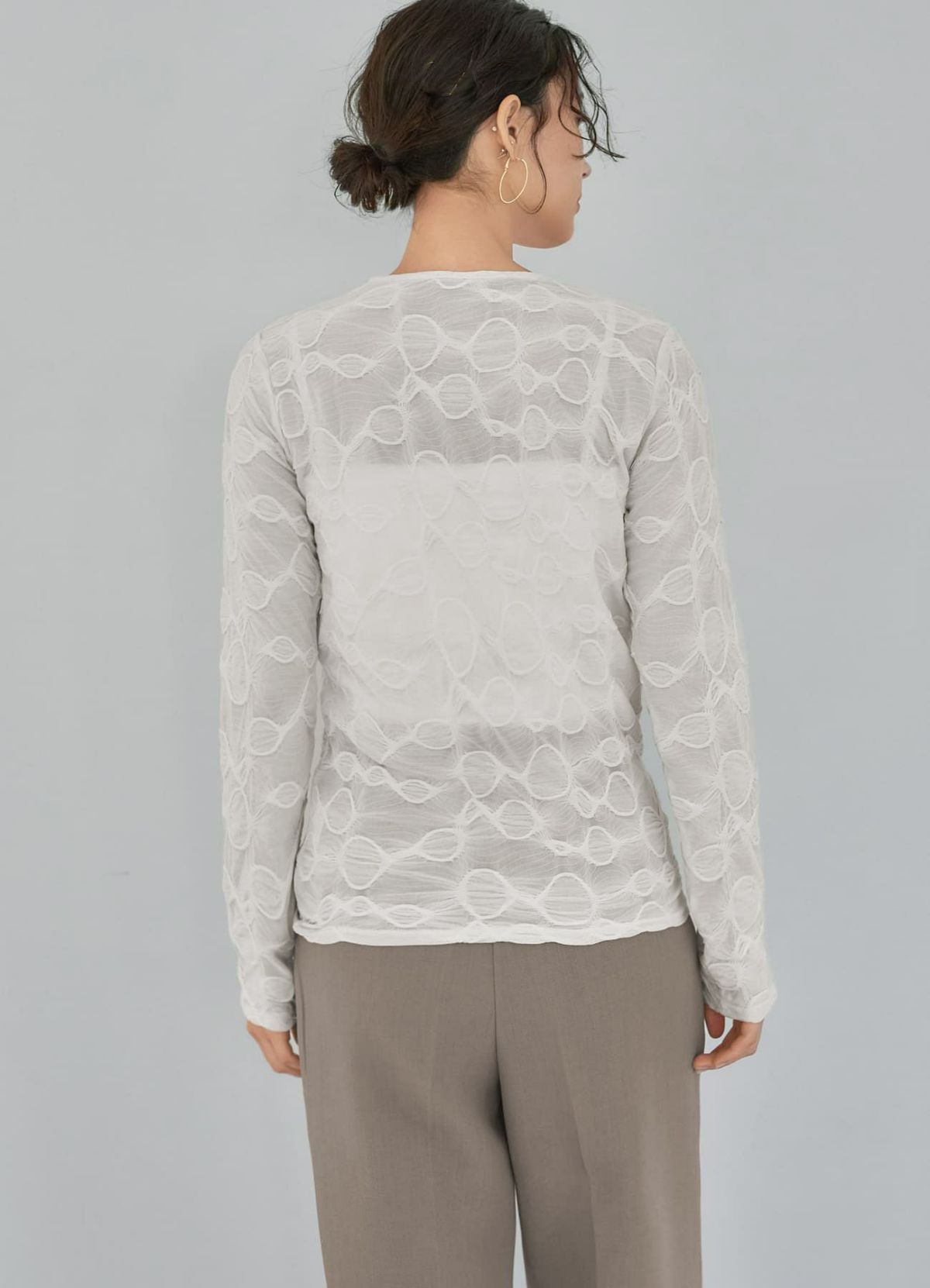 着用イメージ 165cm 着用サイズ S-M アイボリー