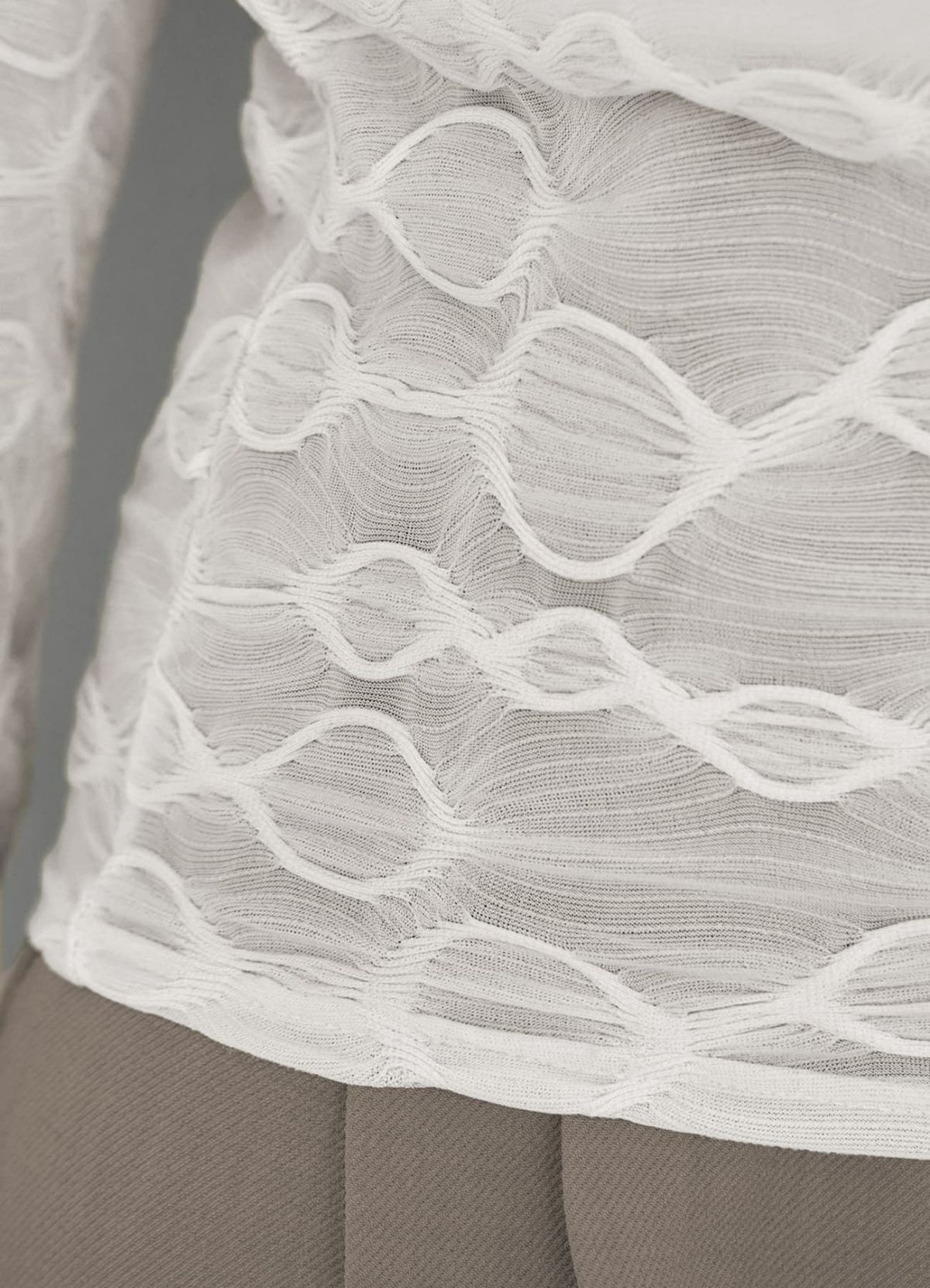 着用イメージ 165cm 着用サイズ S-M アイボリー