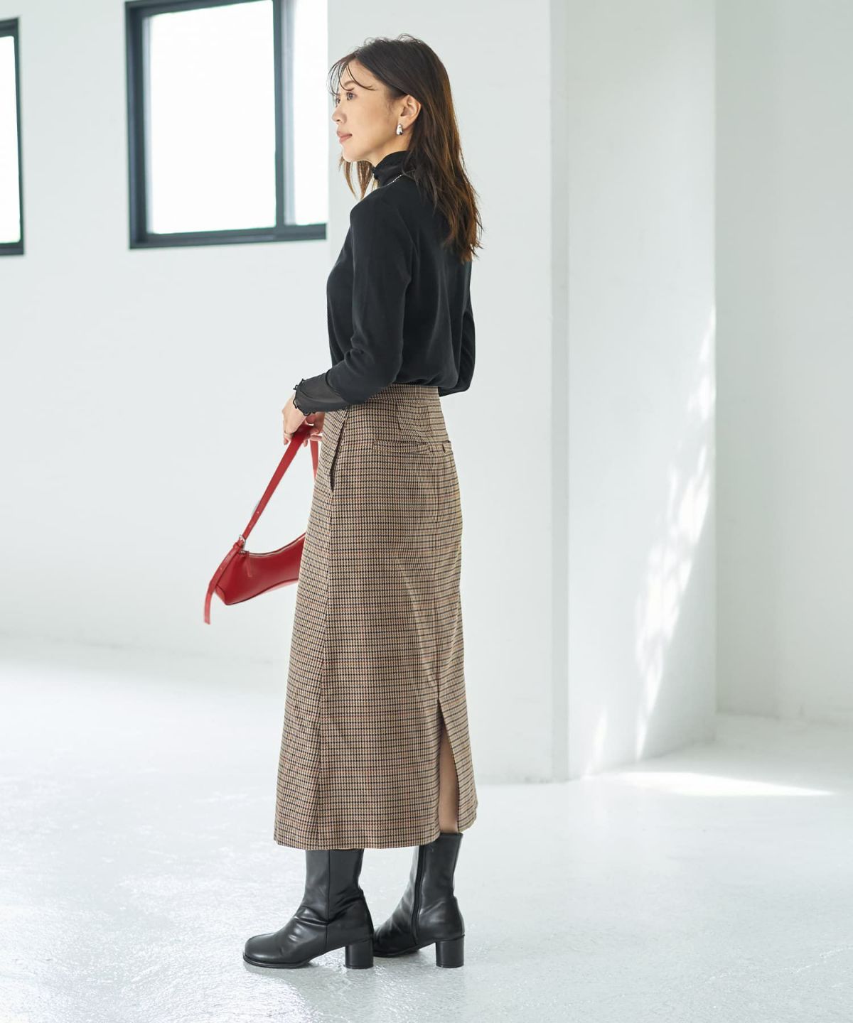 着用イメージ 166cm ベージュミックス Sサイズ