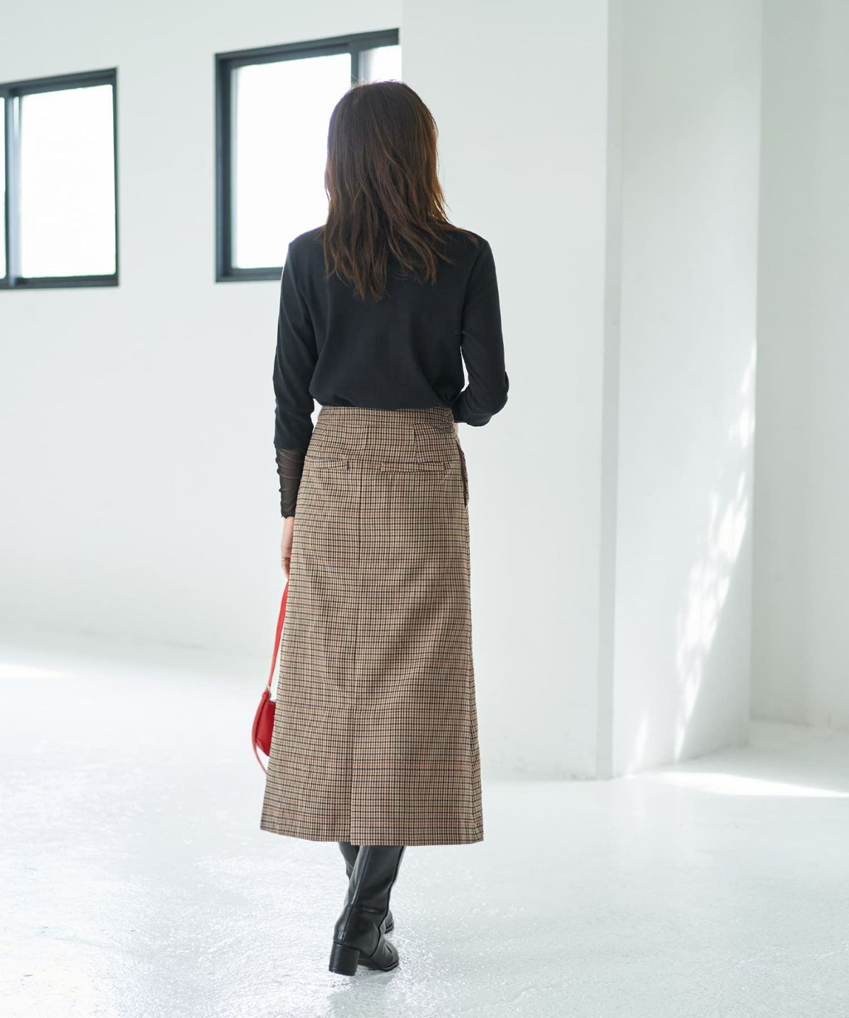 着用イメージ 166cm ベージュミックス Sサイズ