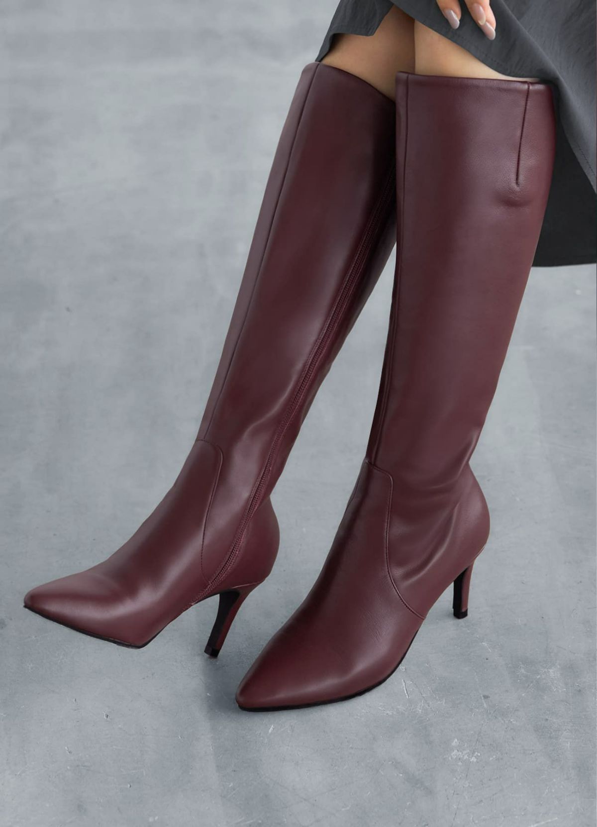 着用イメージ 165cm ボルドー