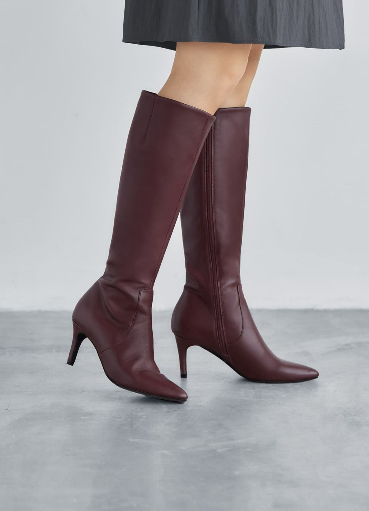 着用イメージ 165cm ボルドー