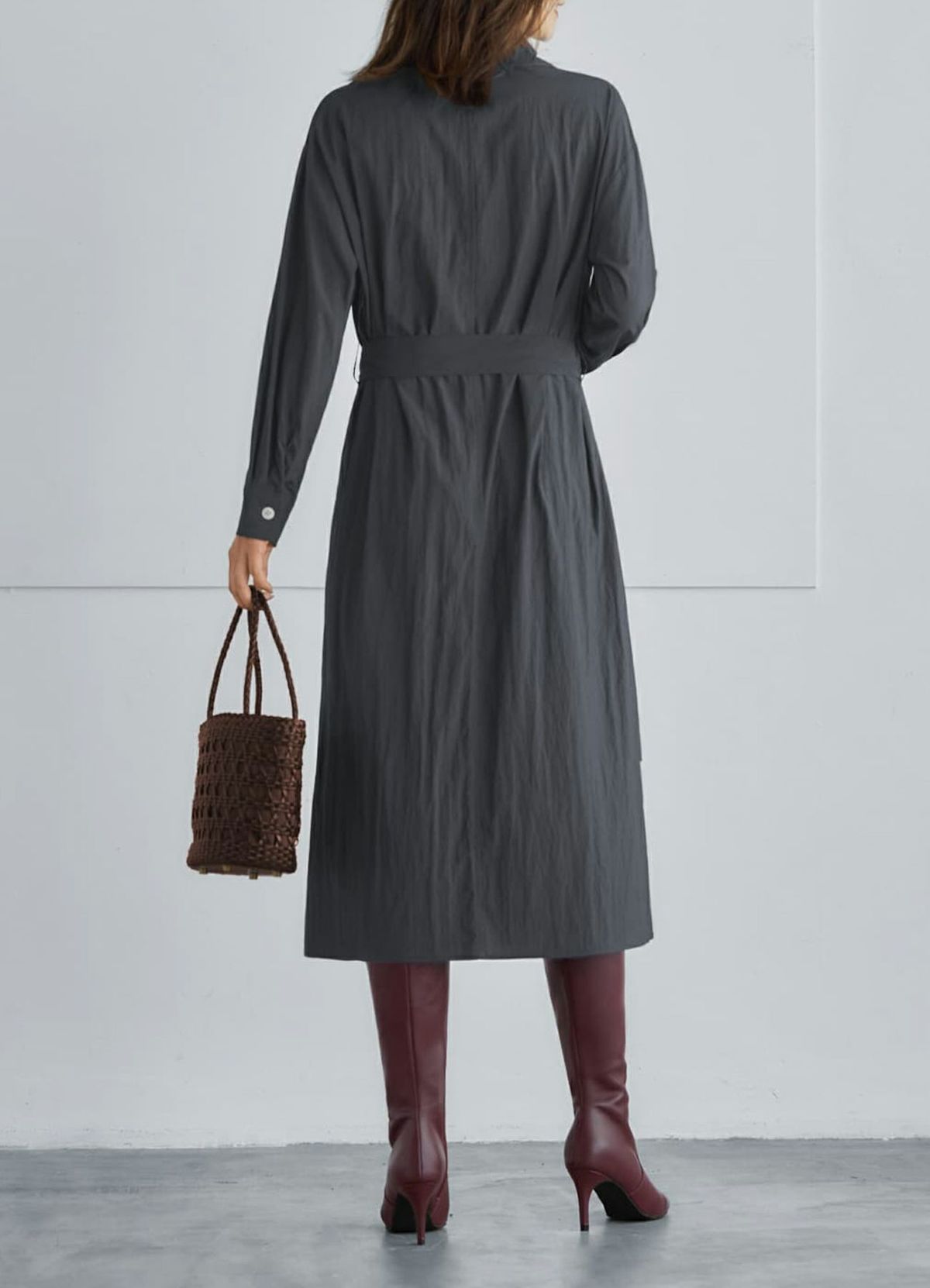 着用イメージ 165cm ボルドー