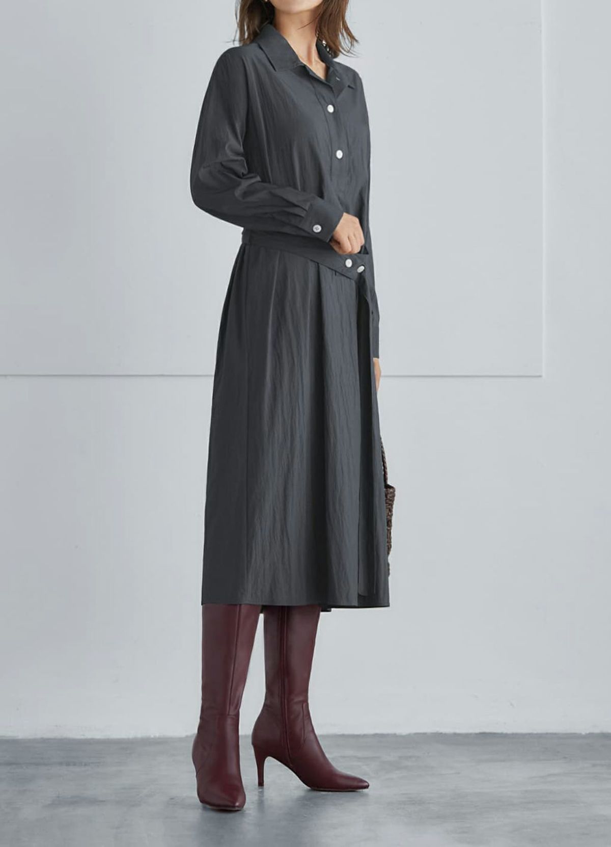 着用イメージ 165cm ボルドー