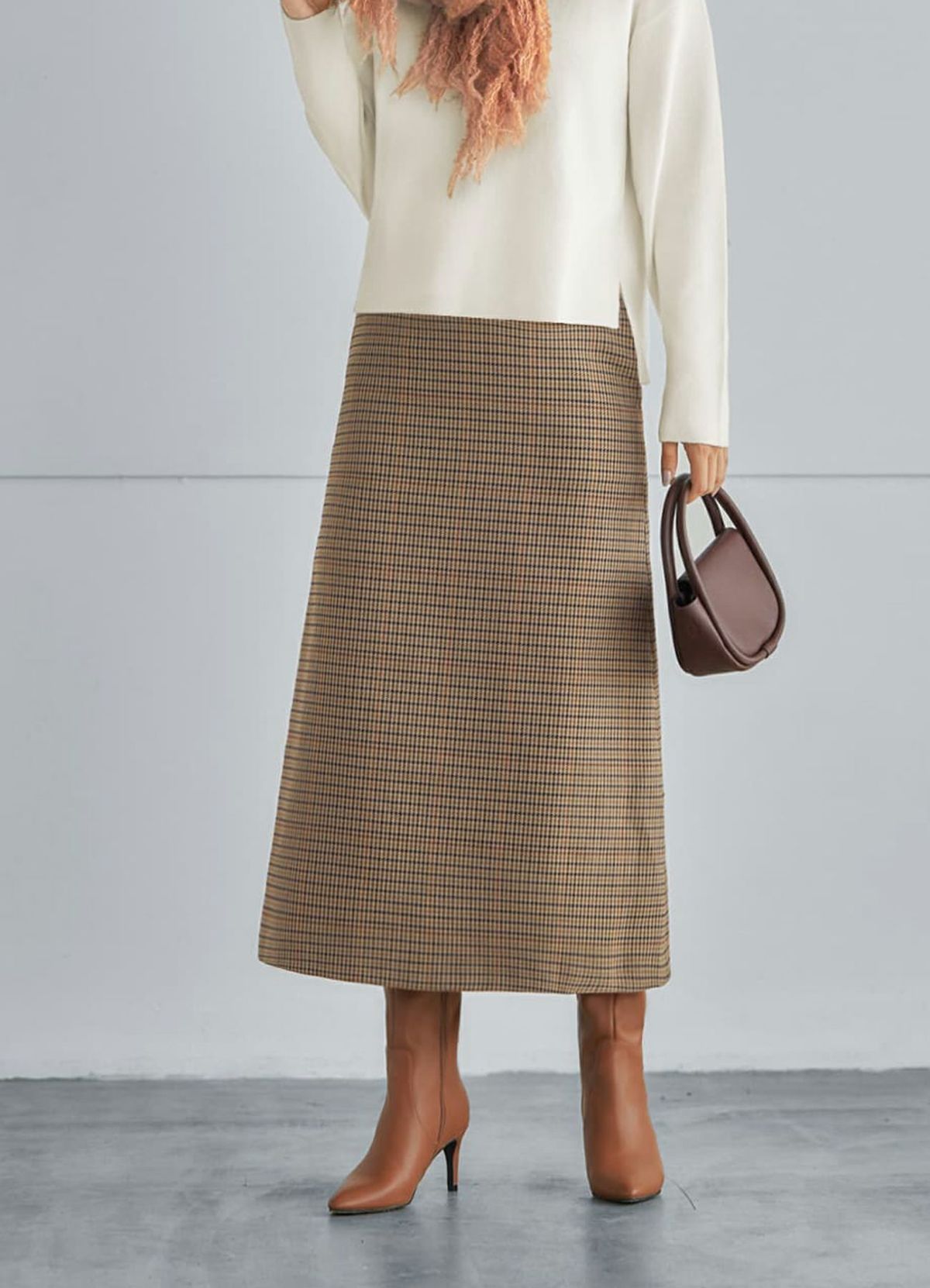 着用イメージ 165cm ライトブラウン