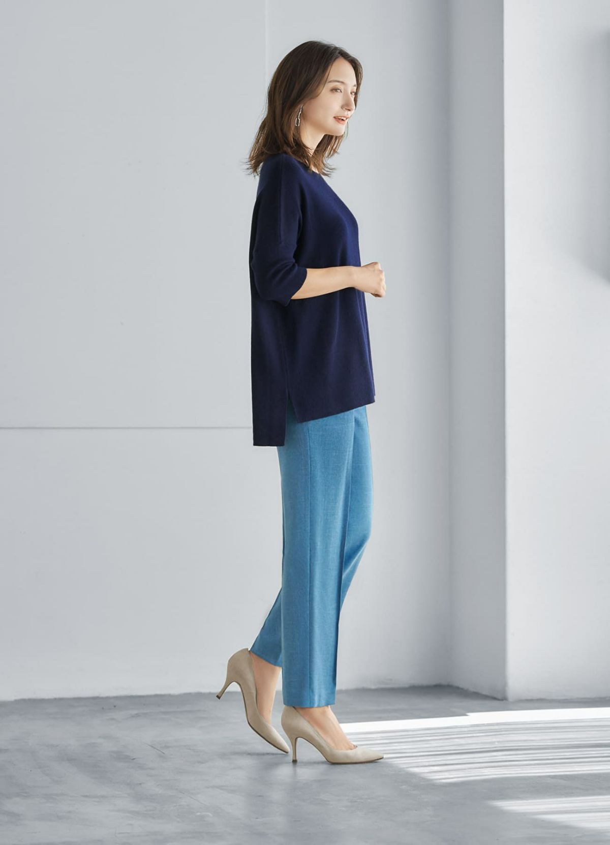 着用イメージ 165cm 着用サイズ S スカイブルーミックス