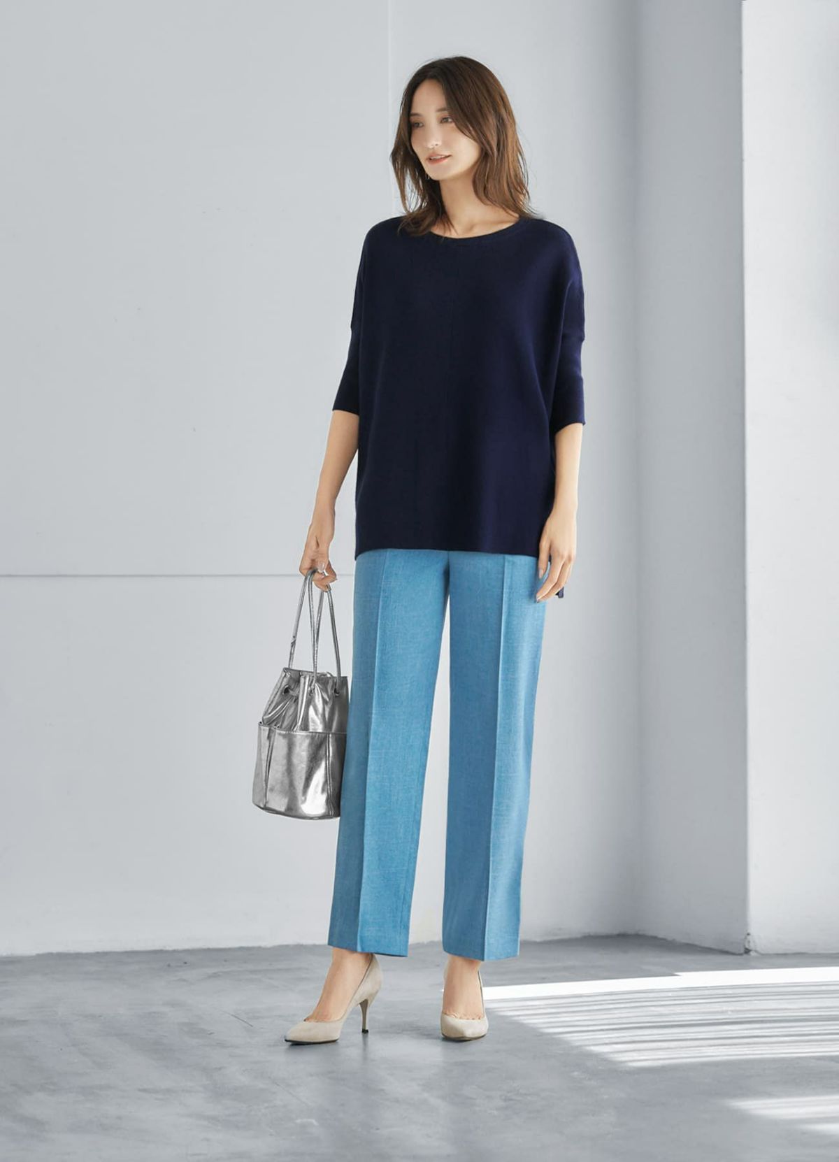 着用イメージ 165cm 着用サイズ S スカイブルーミックス