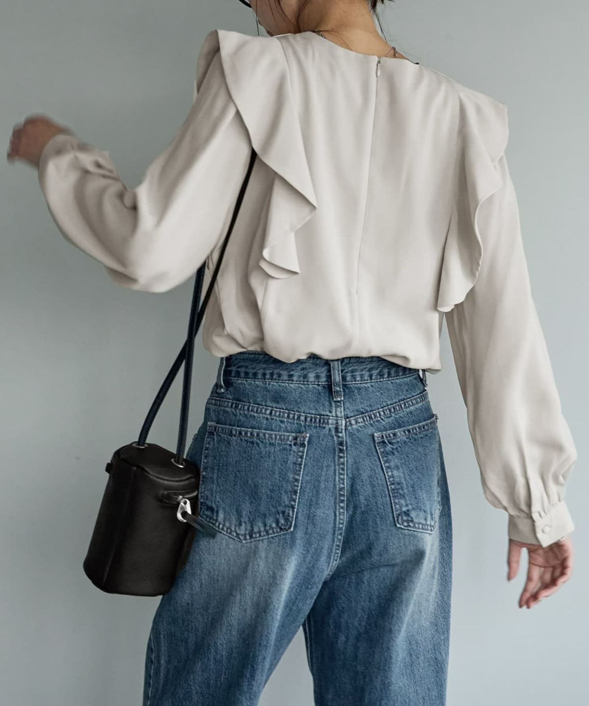 着用イメージ 168cm グレージュ