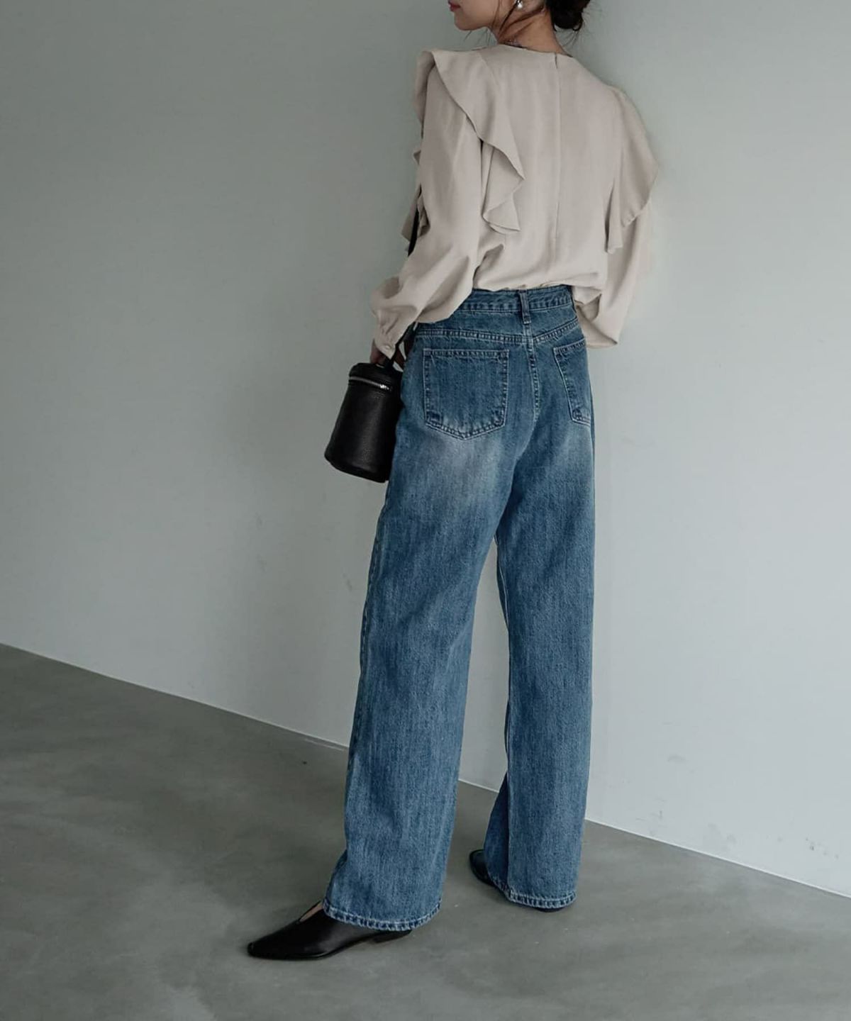 着用イメージ 168cm グレージュ