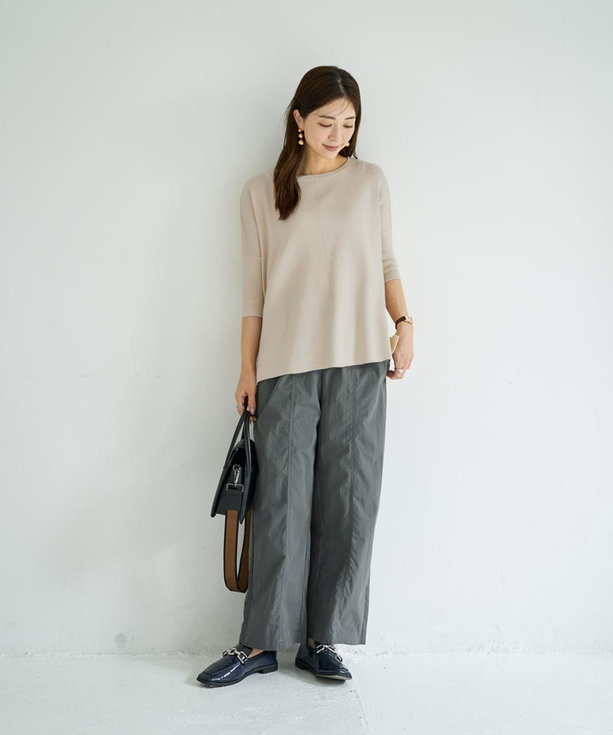 着用イメージ 166cm エクリュ