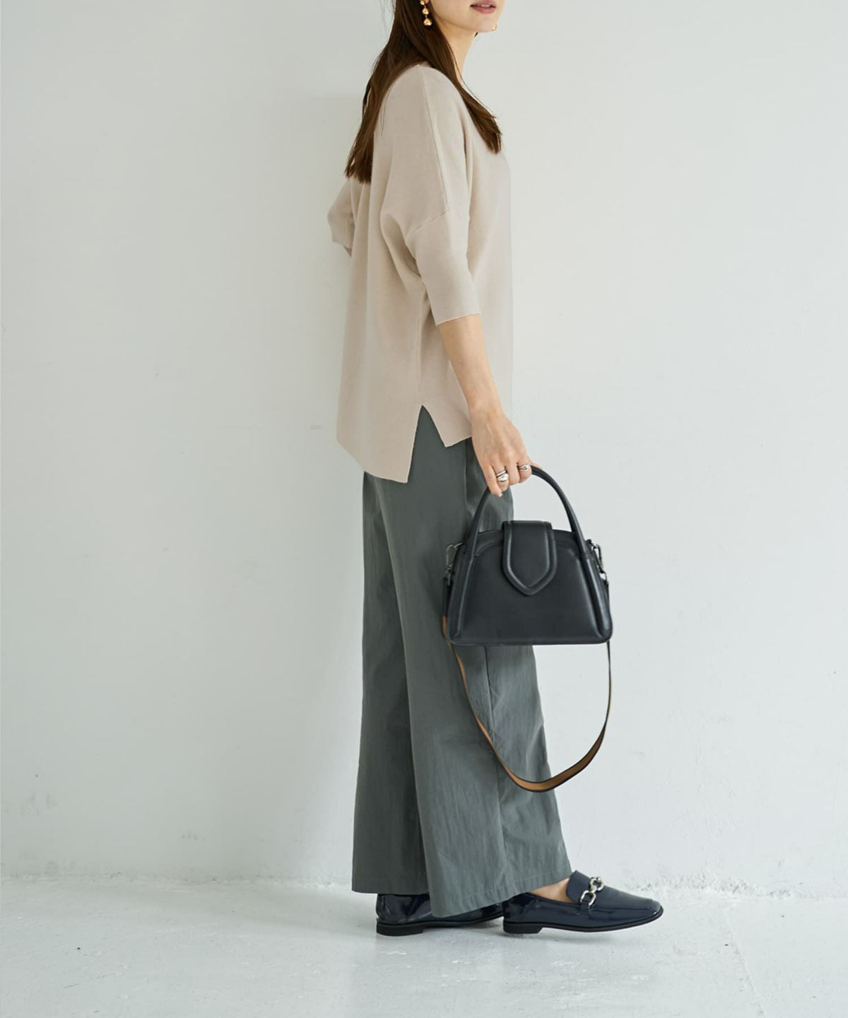 着用イメージ 166cm エクリュ