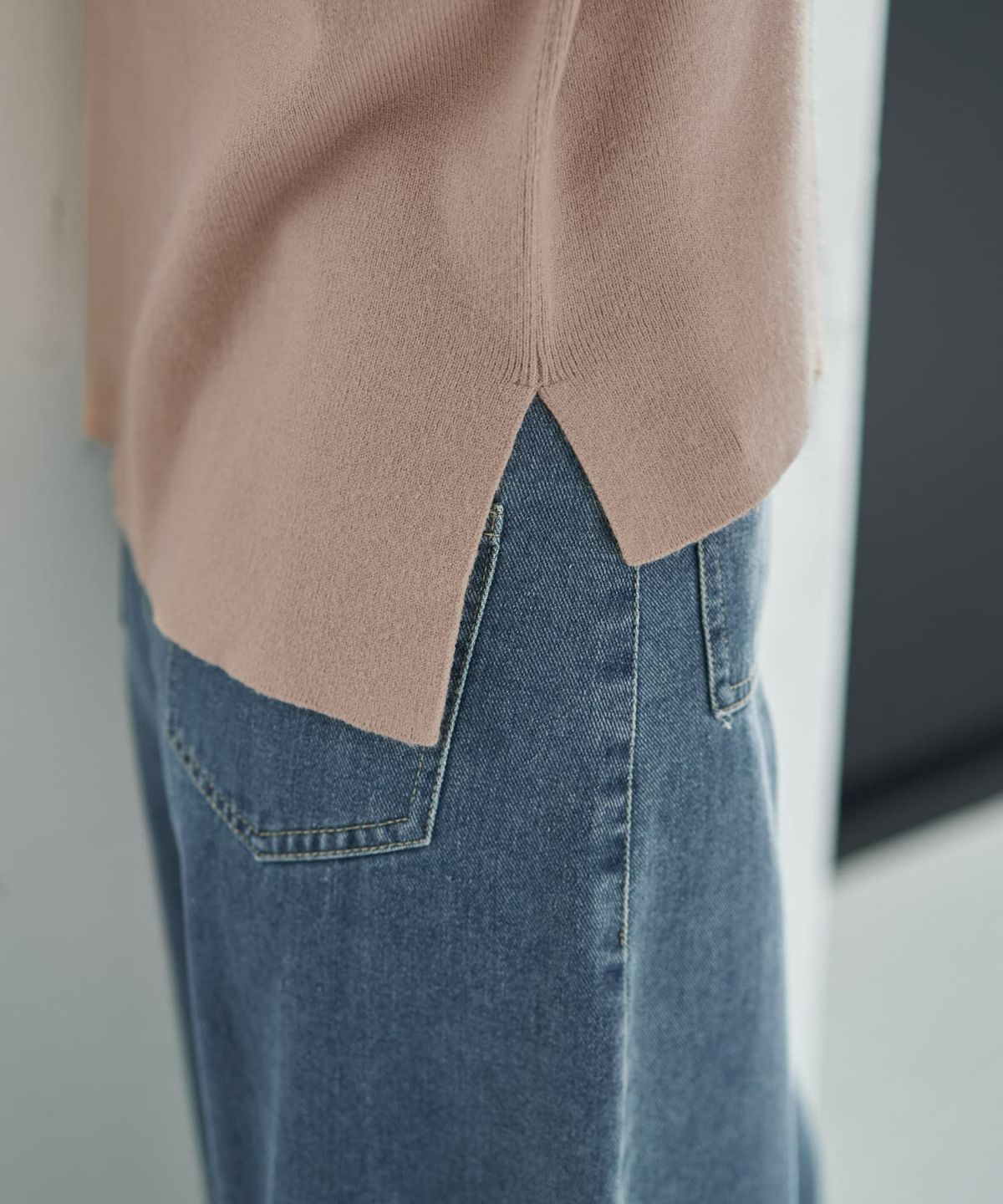 着用イメージ 166cm ベージュ