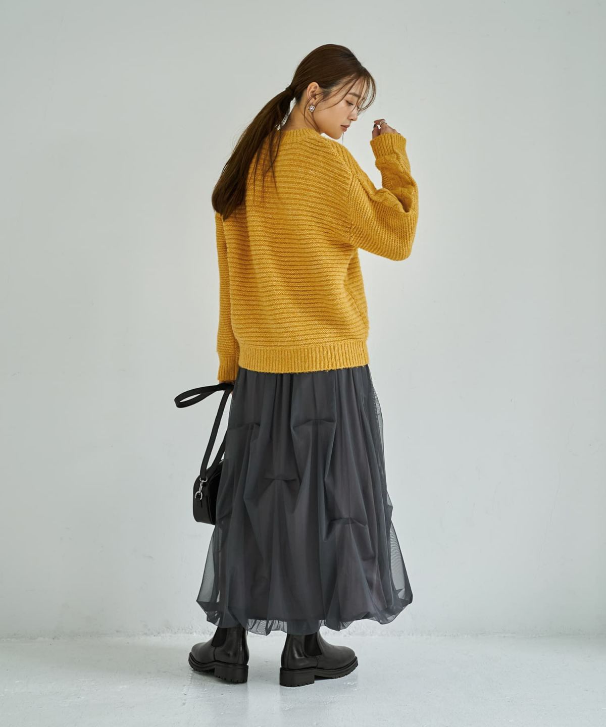 着用イメージ 166cm イエロー