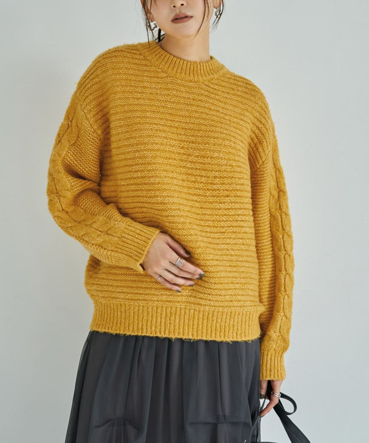 着用イメージ 166cm イエロー