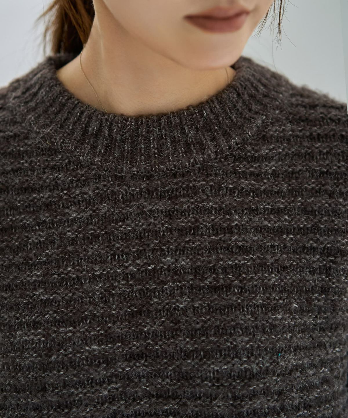 着用イメージ 166cm ダークブラウン